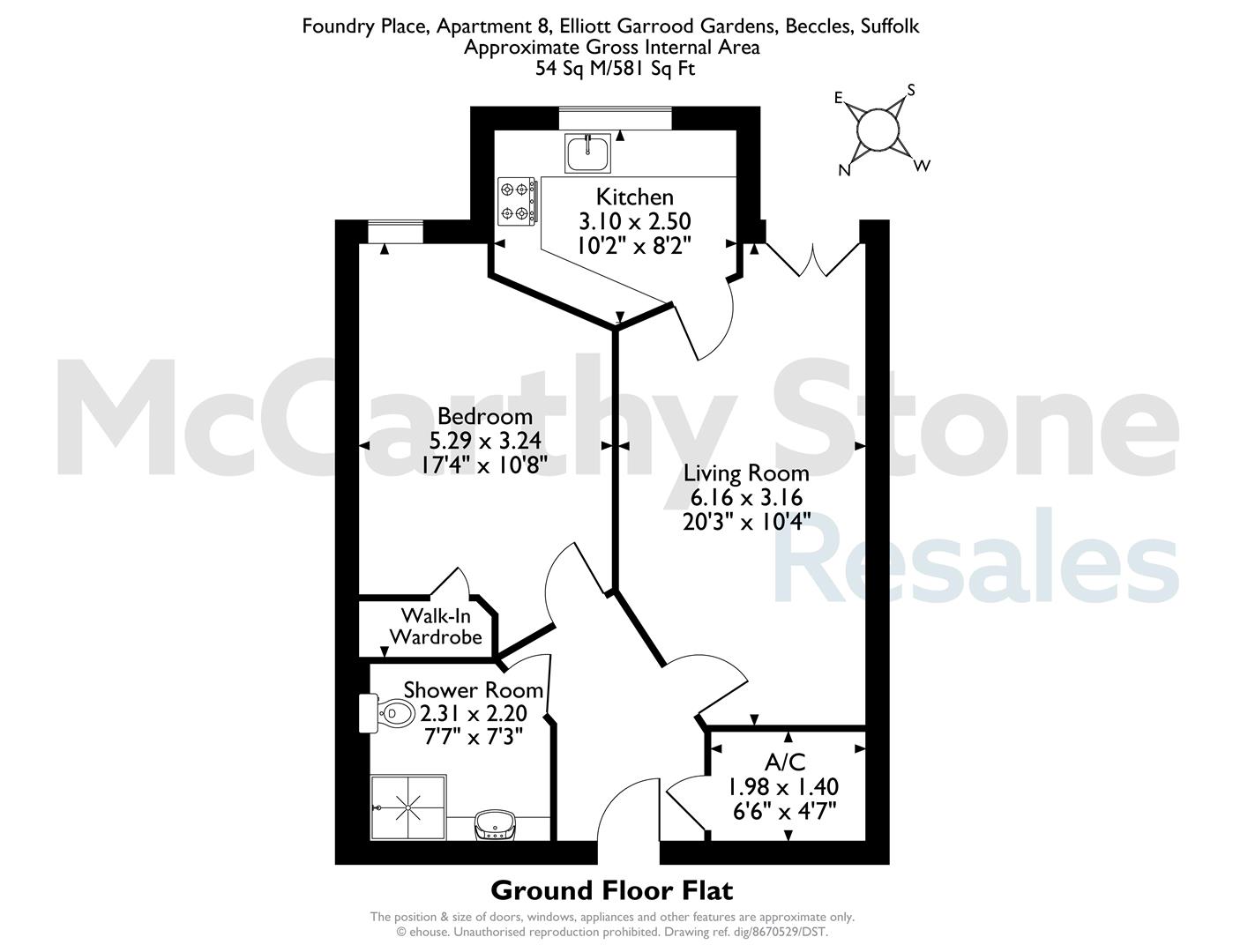 8 Foundry Place, Off the Gosford Road, Beccles floorplan
