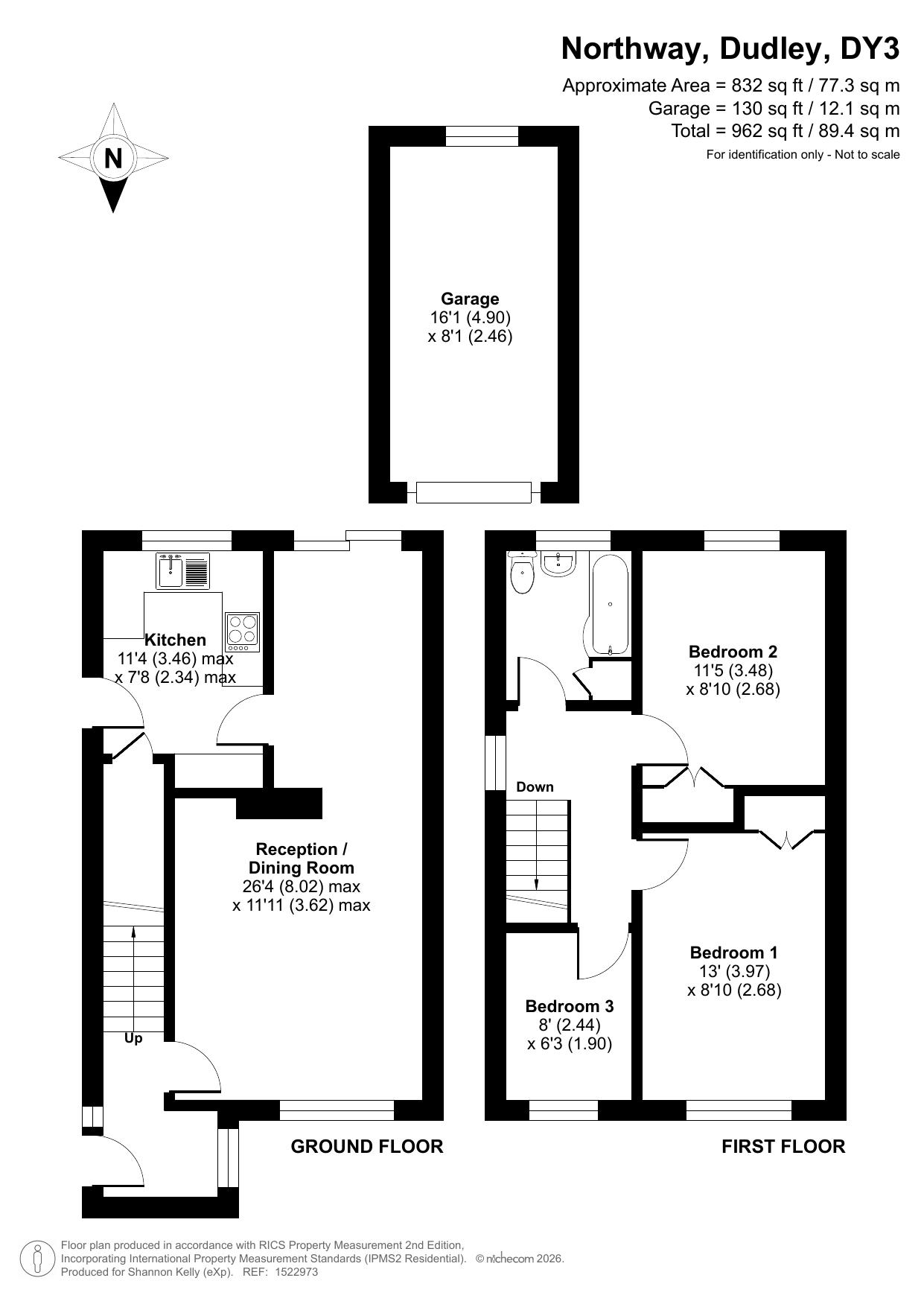 188, Northway, Dudley floorplan