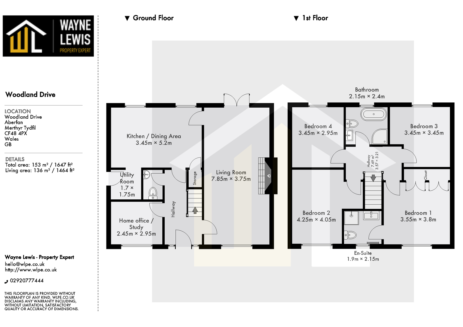 2, Woodland Drive, Merthyr Tydfil floorplan