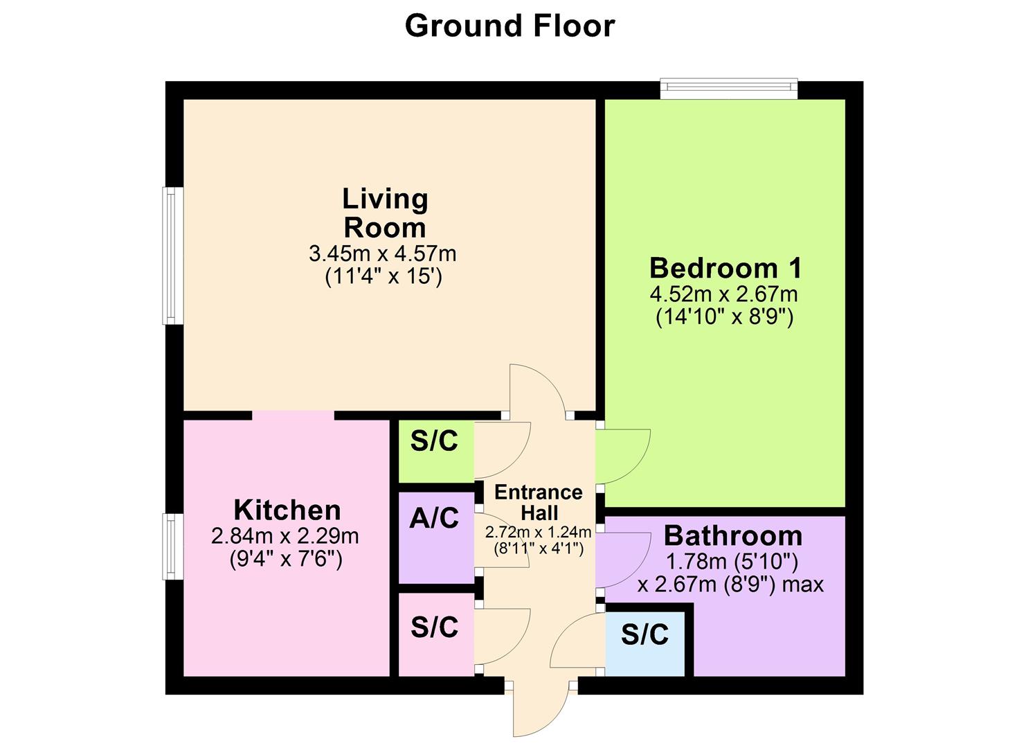 Flat 7, Oakfields 74-76, Bradwell Road, Peterborough floorplan
