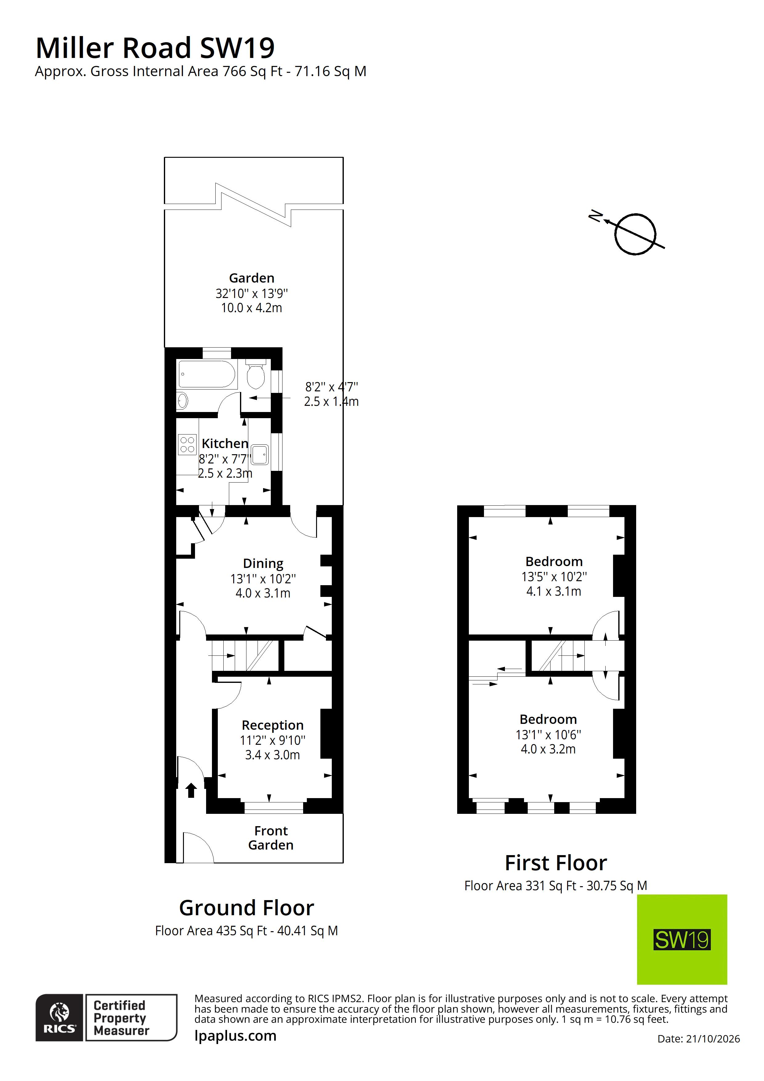 Miller Road, London floorplan