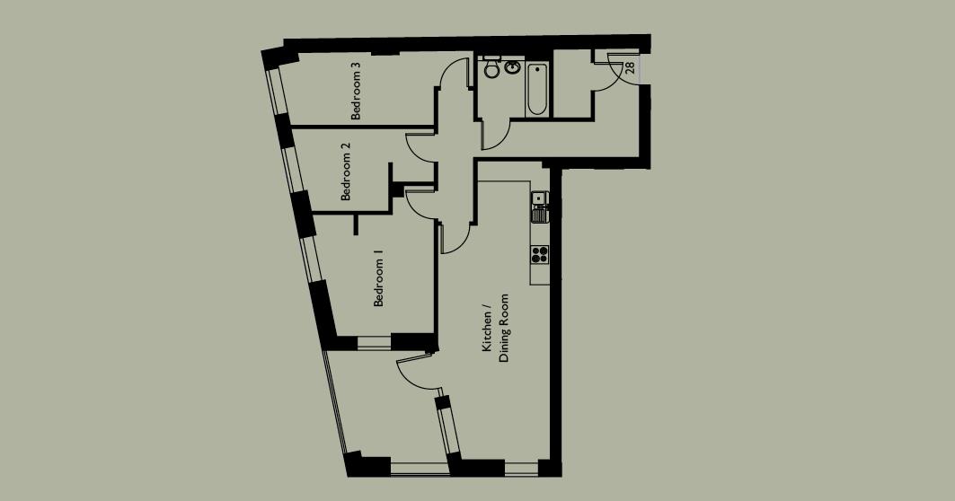 Apartment 46, 6 Pegasus Walk, London floorplan