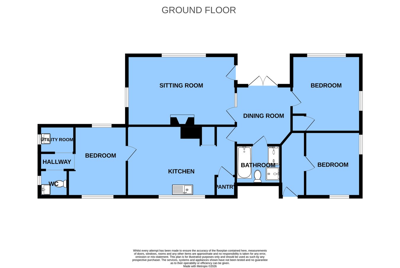 White Oaks, Moat Lane, Sedlescombe floorplan