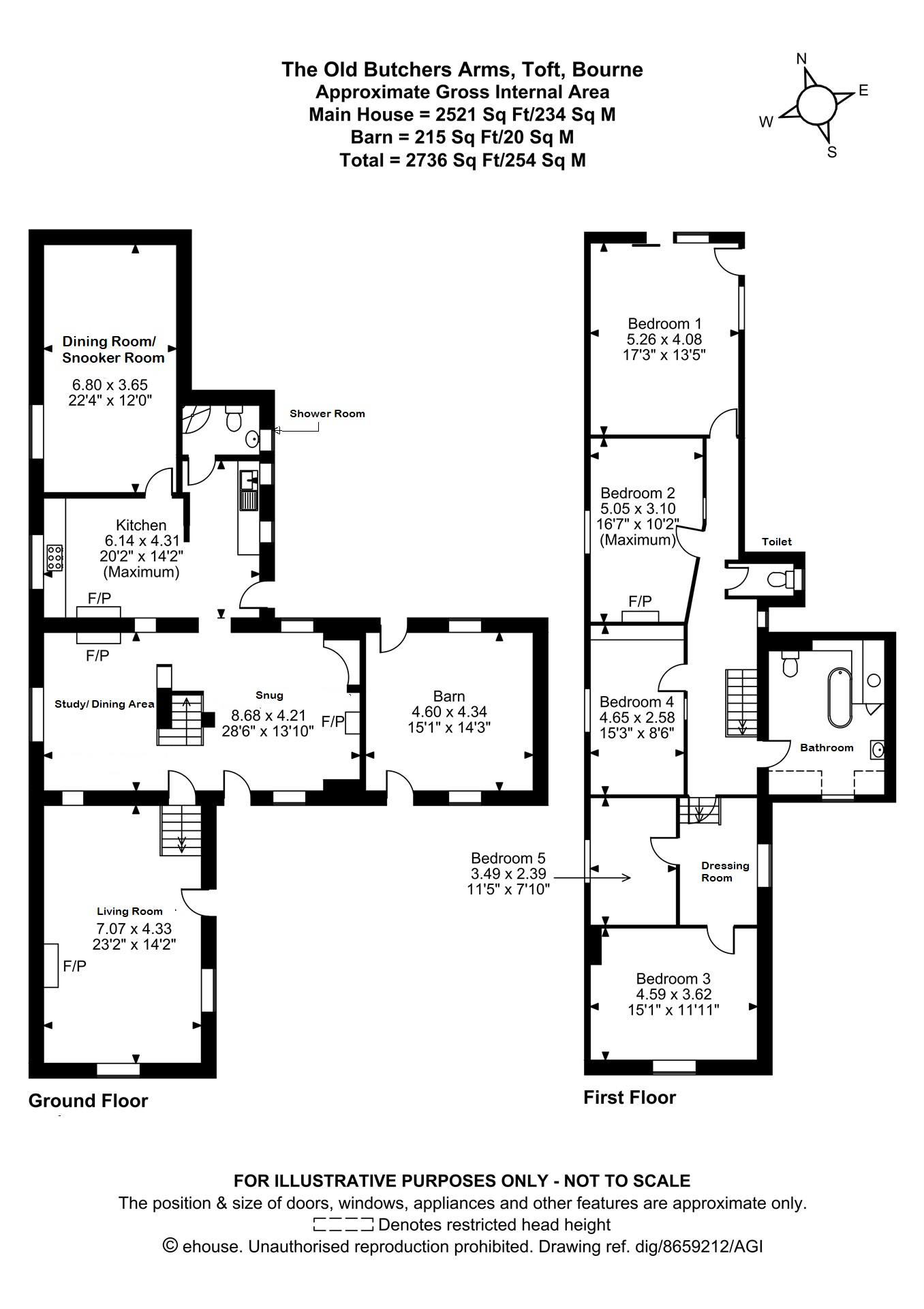 The Old Butchers Arms, Main St, Bourne floorplan