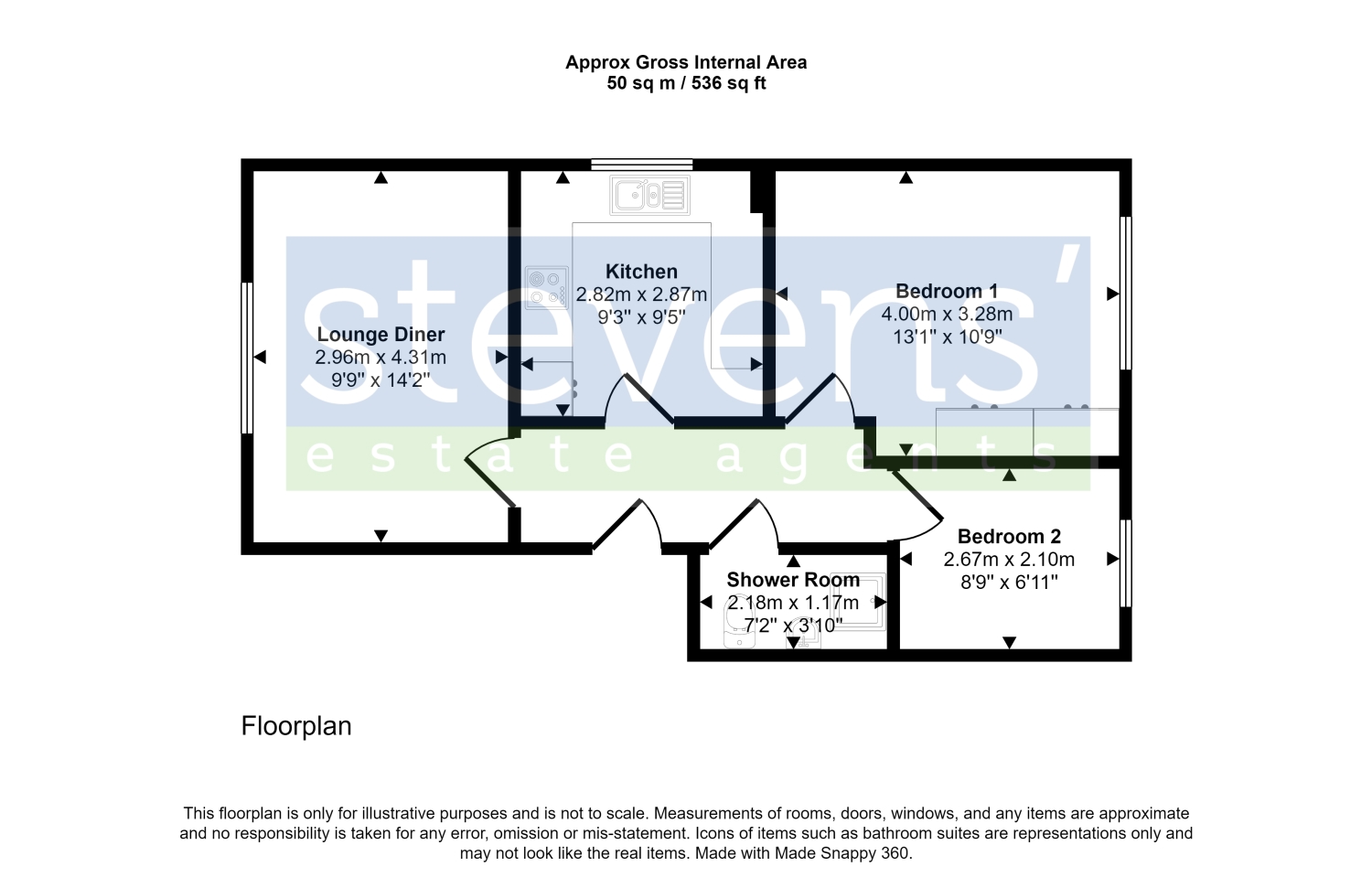 3 Dowr Close, Western Road, Cornwall floorplan