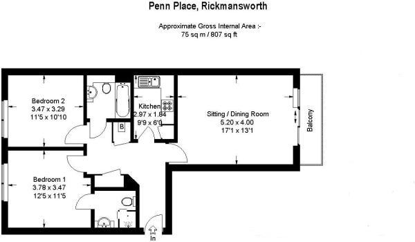 2 Bedrooms Flat to rent in Northway, Rickmansworth WD3