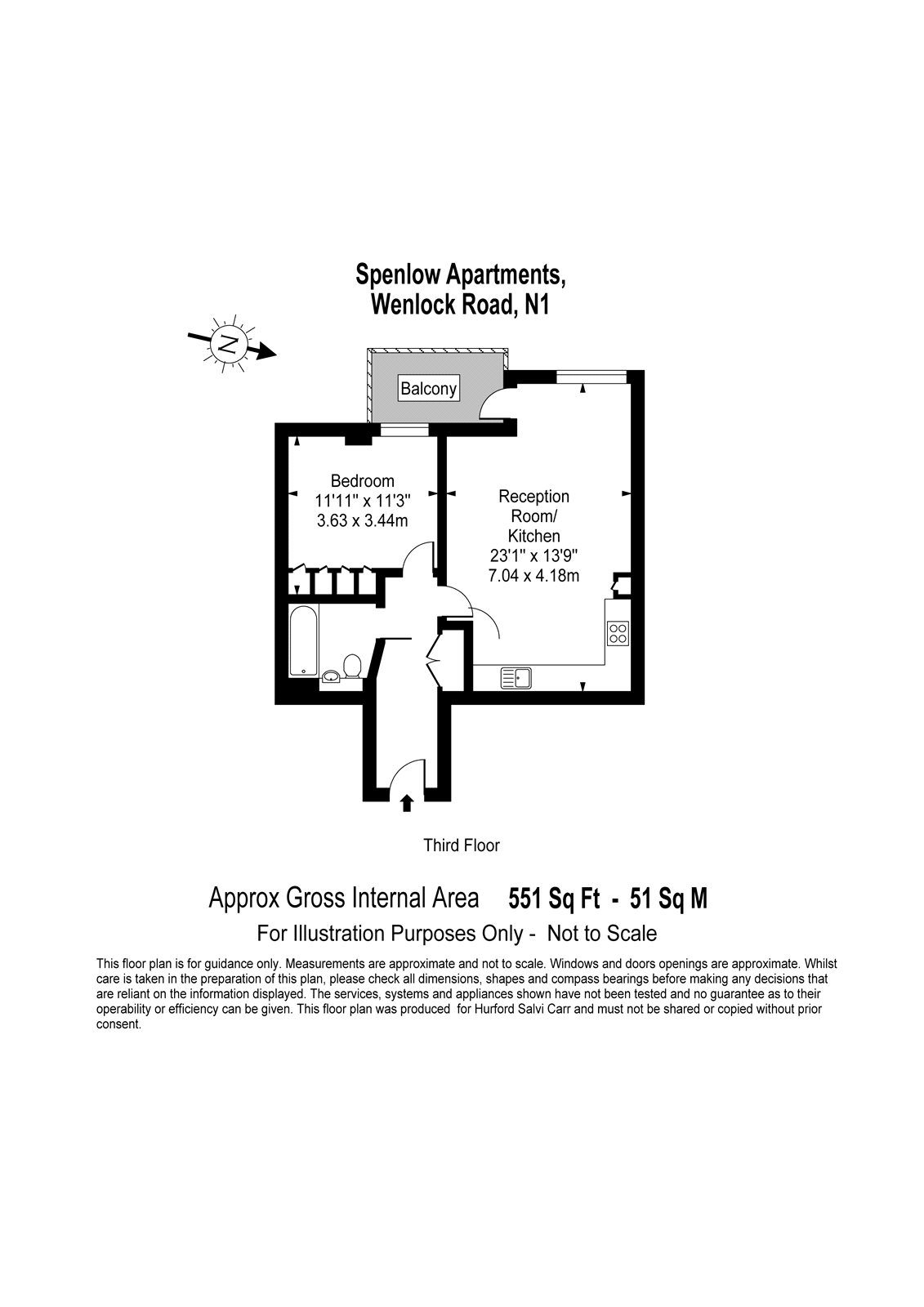 1 Bedrooms Flat to rent in Spenlow Apartments, Wenlock Road N1