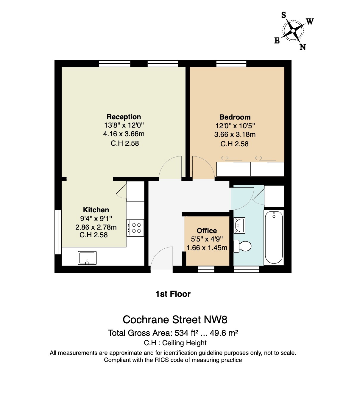 Flat 2, 94-96, Cochrane Street, London floorplan