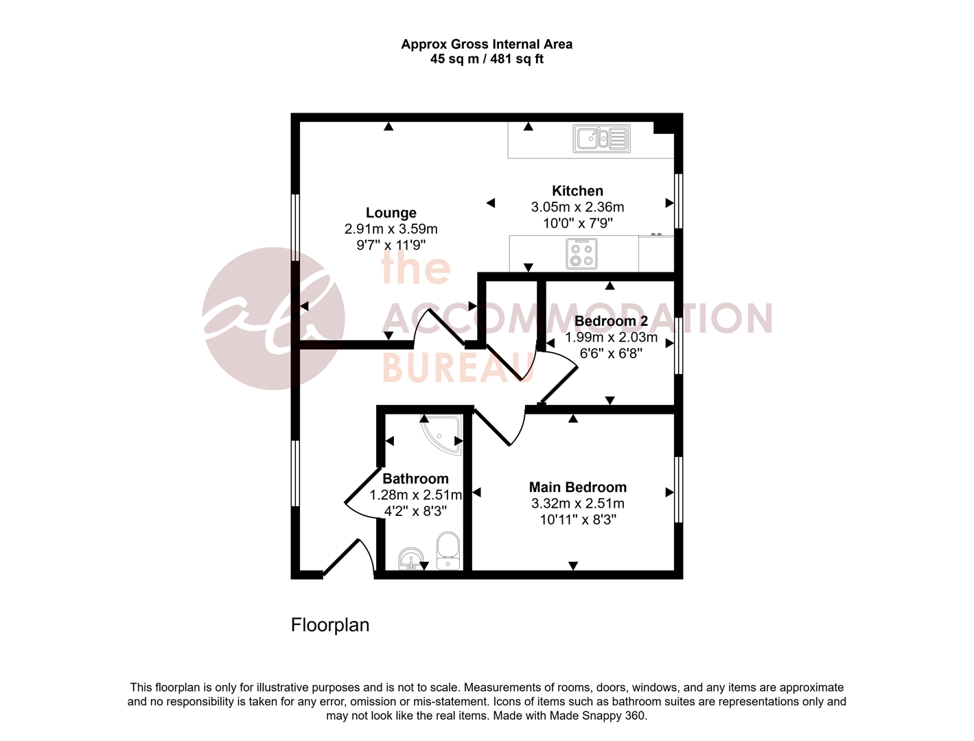 4 Lys An Pons, Crockwell Street, Bodmin floorplan