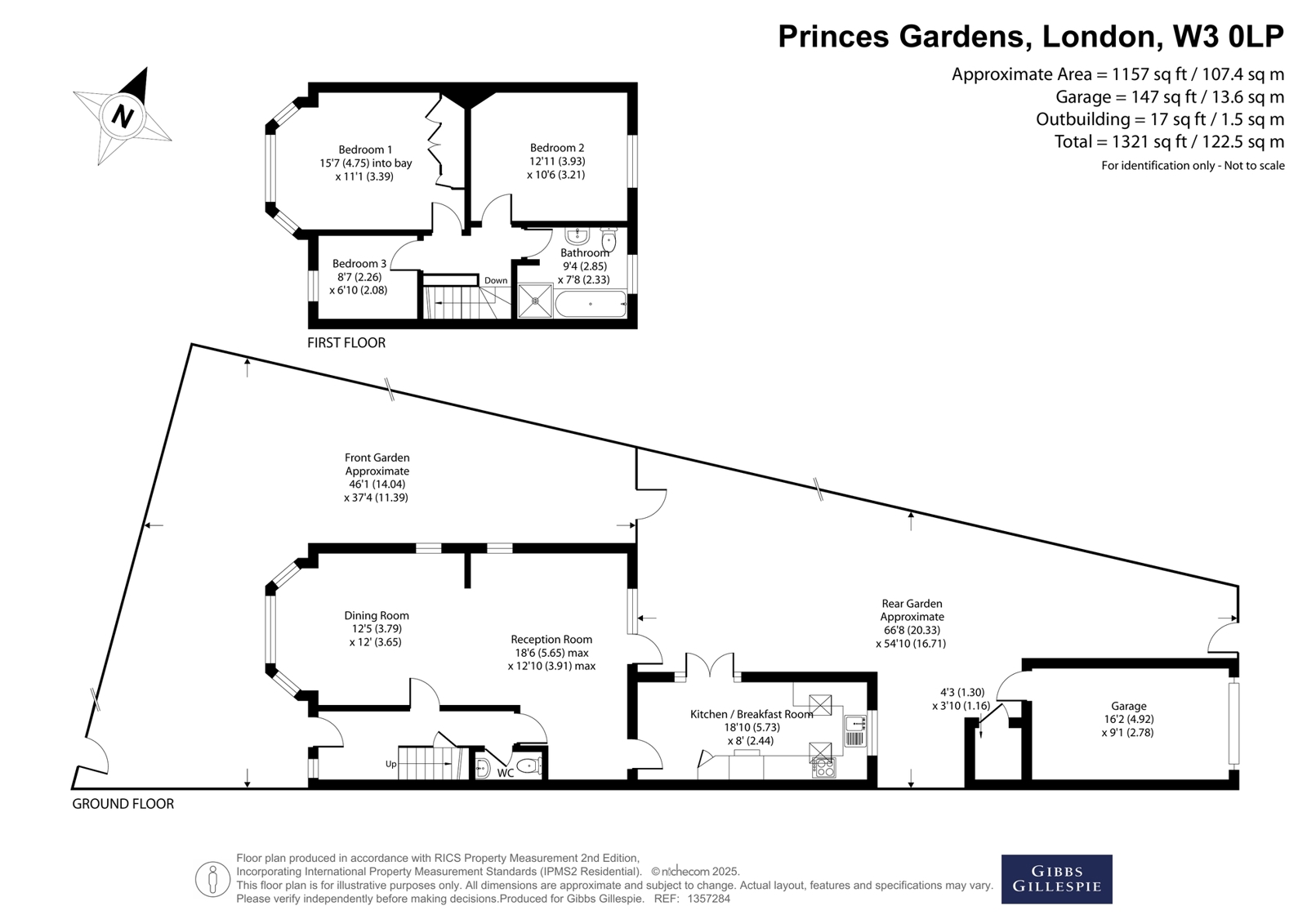 47, Princes Gardens, London floorplan