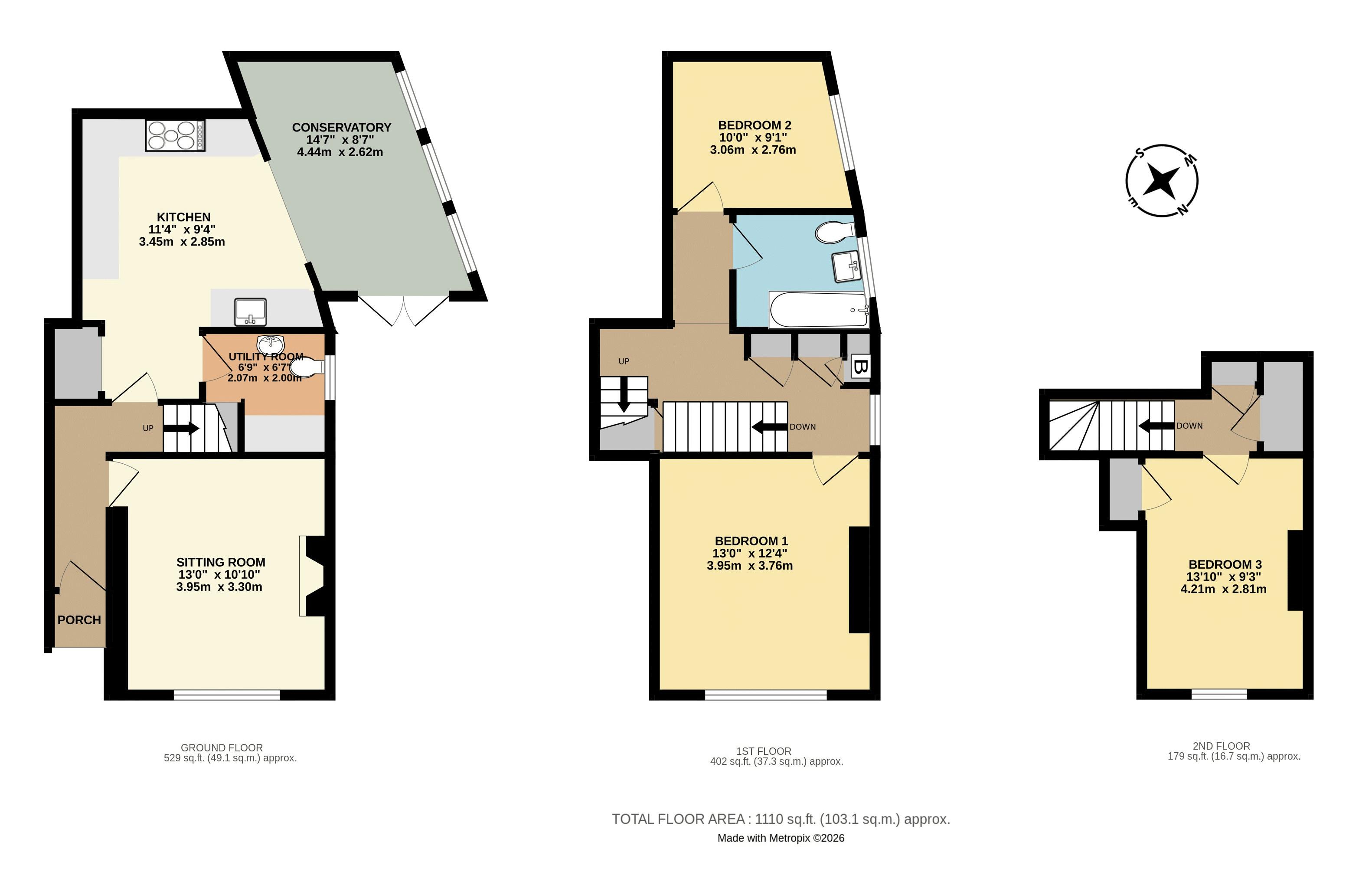 Millstream Cottage, Chard floorplan