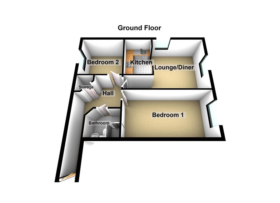 24 River House, Common Road, Evesham floorplan