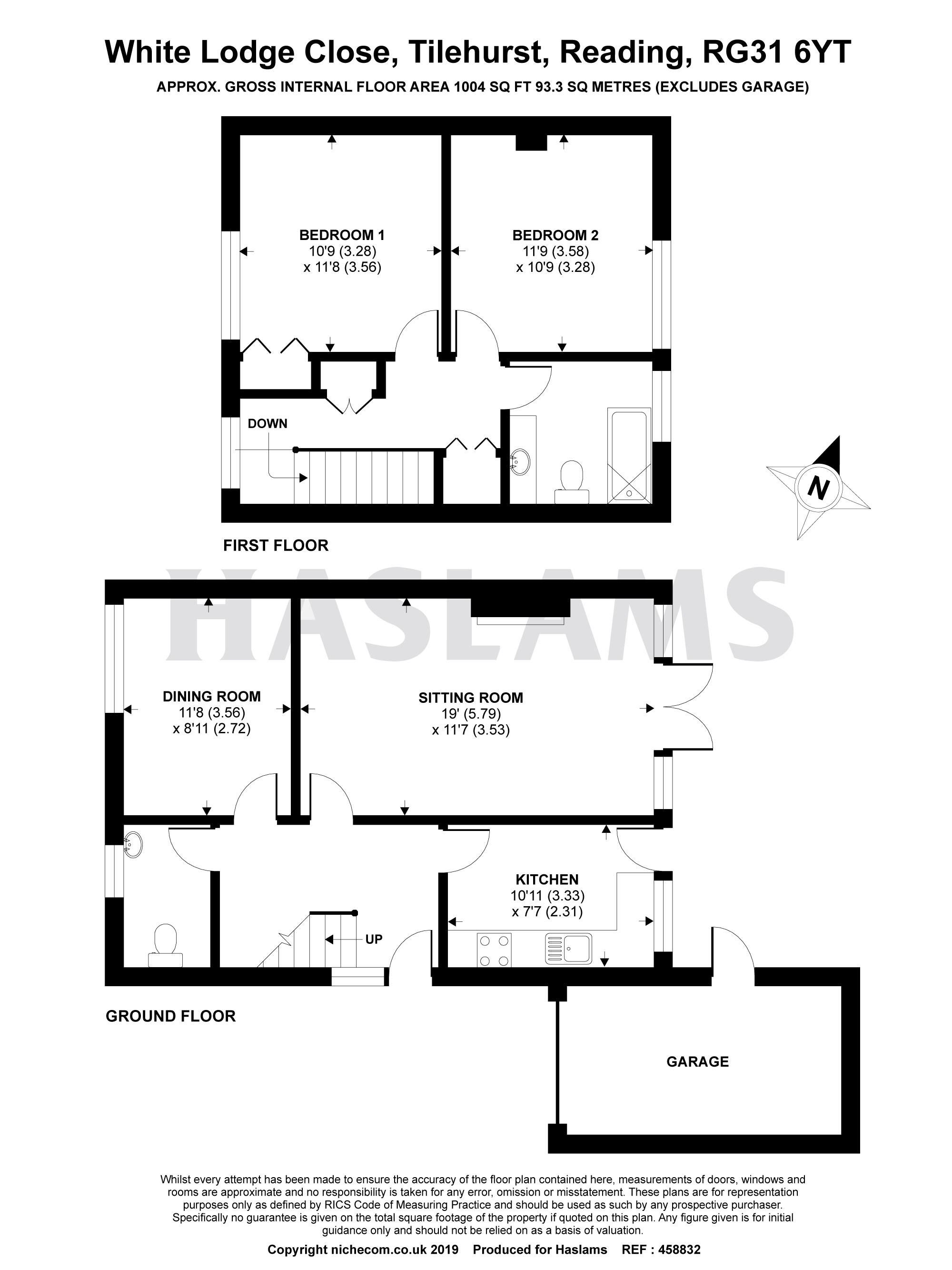 2 Bedrooms Semi-detached house for sale in White Lodge Close, Tilehurst, Reading RG31