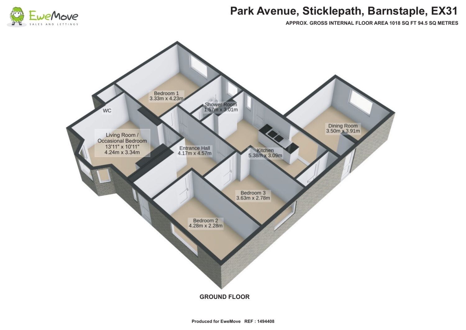 50, Park Avenue, Barnstaple floorplan