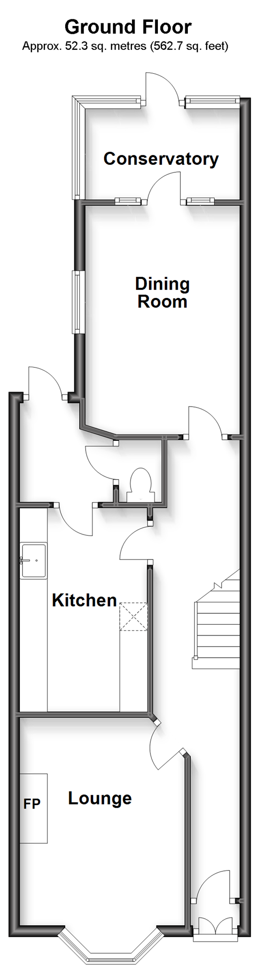 Lynton Grove, Portsmouth, Hampshire PO3, 3 bedroom terraced house for