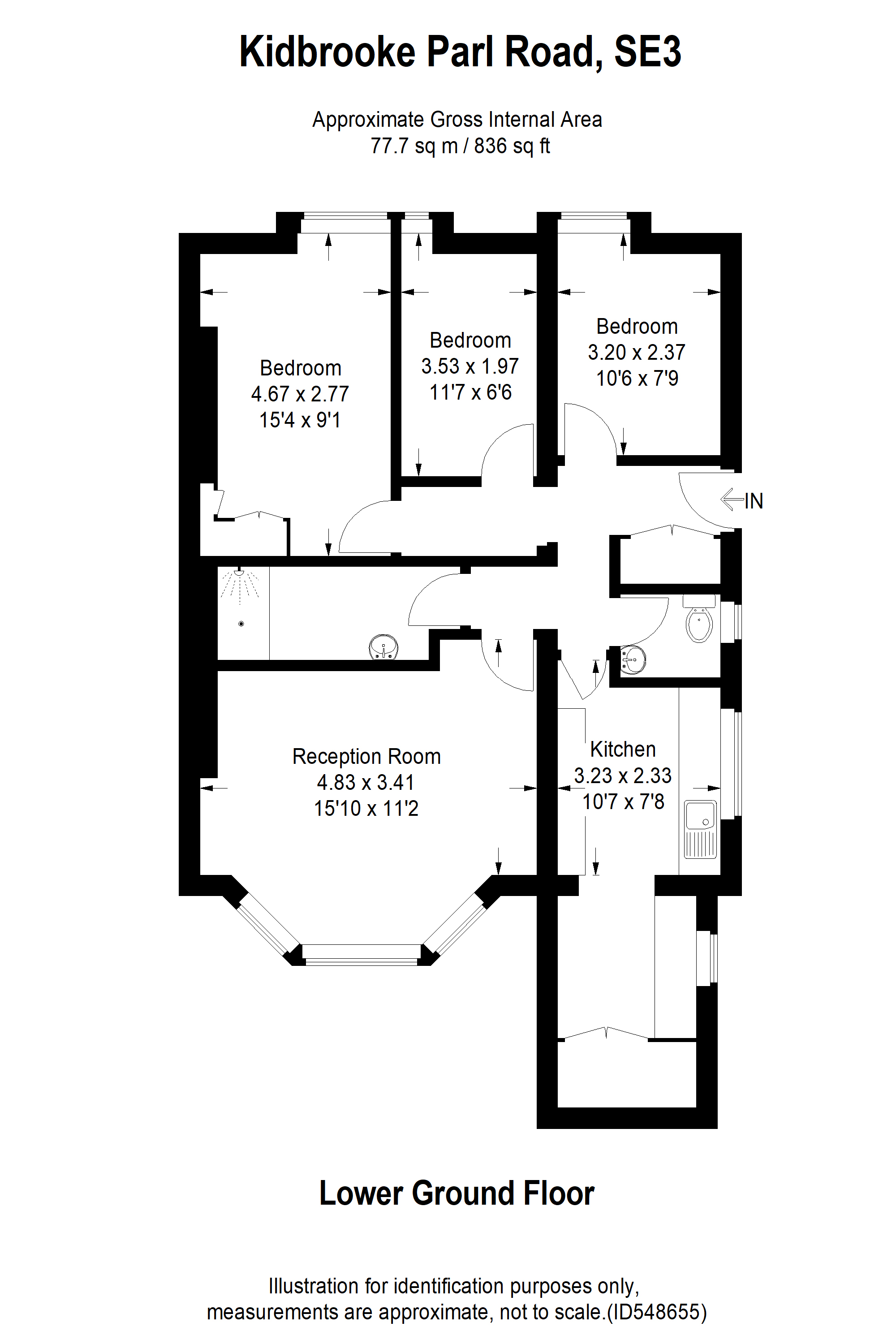 3 Bedrooms Flat for sale in Kidbrooke Park Road, London SE3