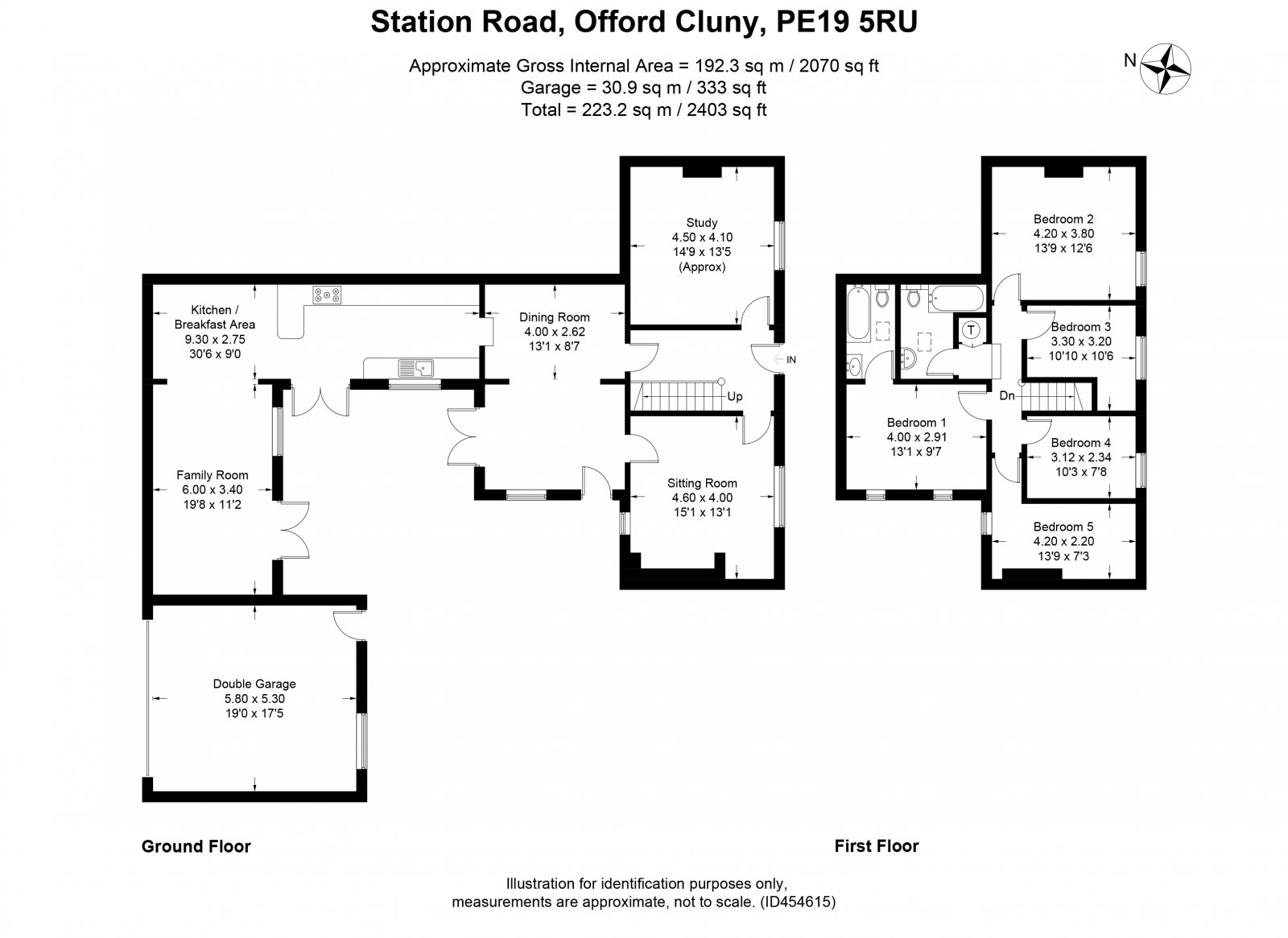 5 Bedrooms  for sale in Station Lane, Offord Cluny, St. Neots, Cambridgeshire PE19