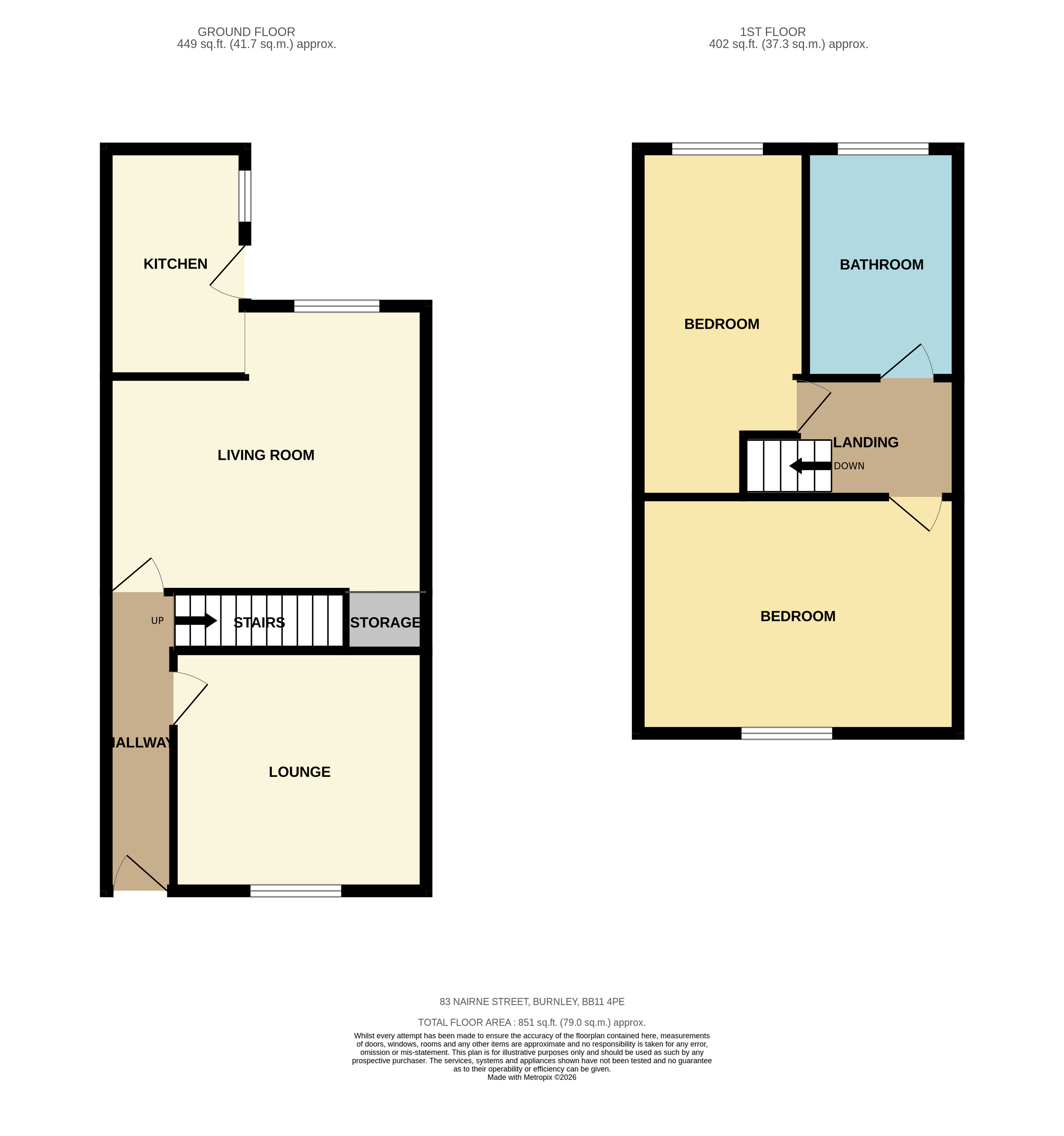 Nairne Street, Burnley floorplan