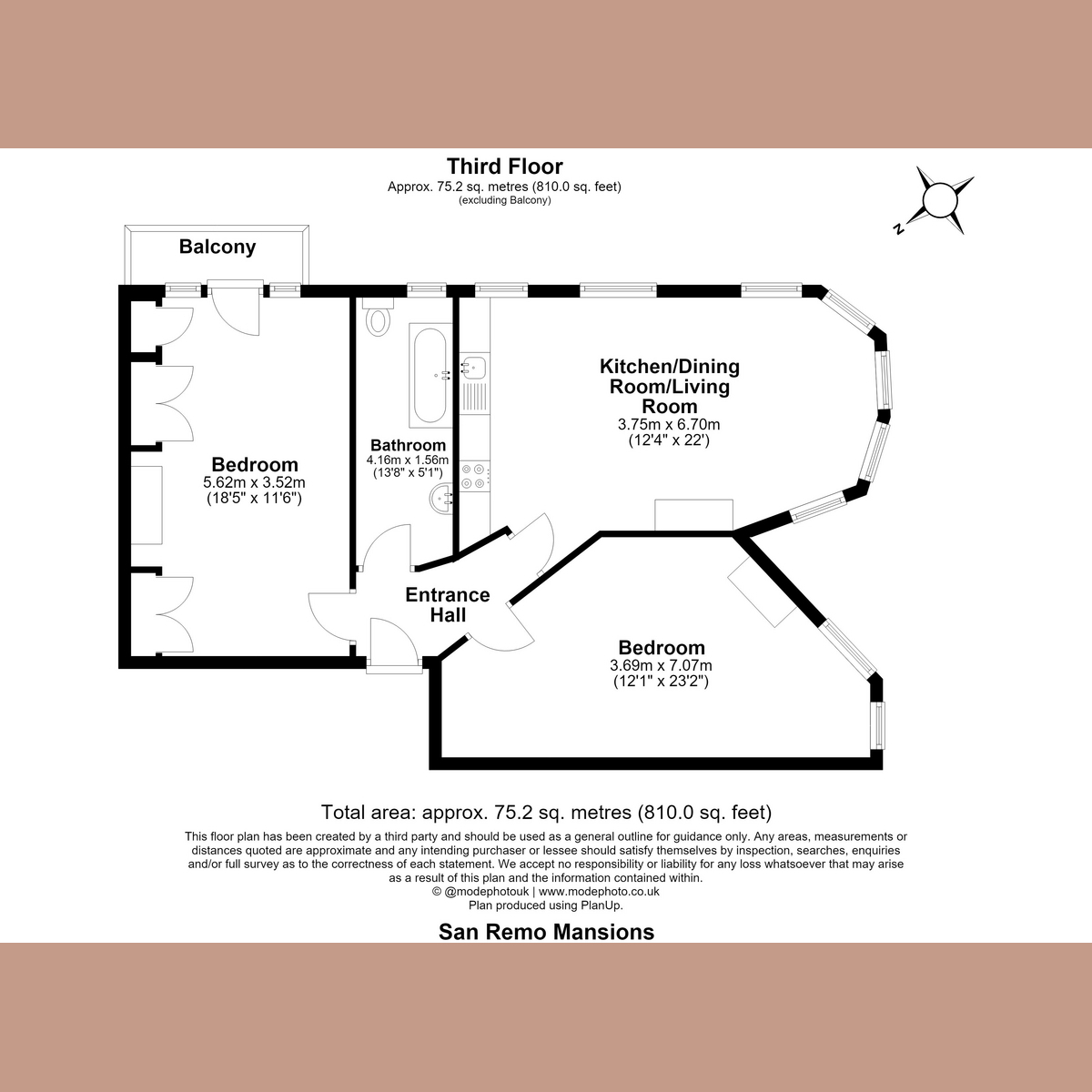 2 San Remo Mansions, San Remo Parade, Westcliff-on-sea floorplan