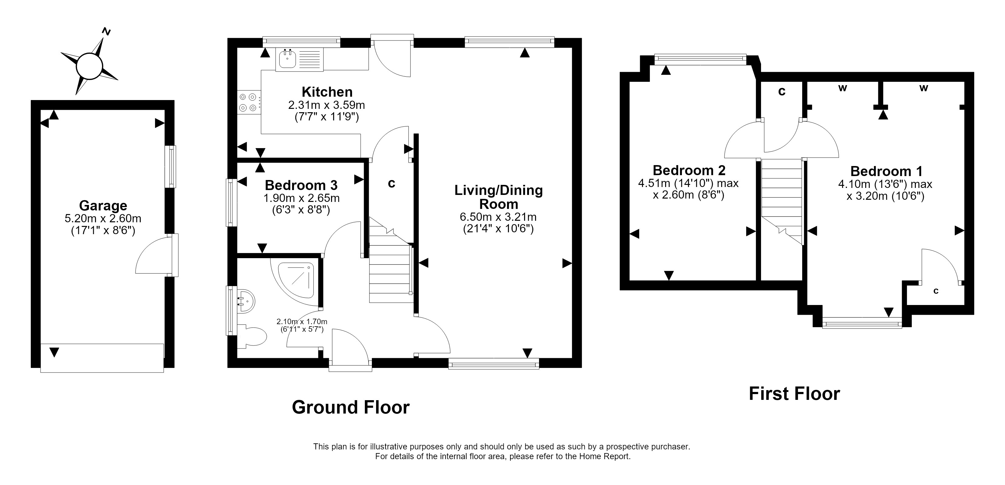 36, King's Avenue, Longniddry floorplan