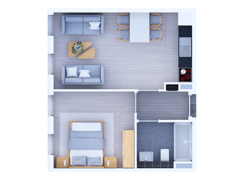 One Baltic Square, One Baltic Square, Liverpool Baltic Triangle Apartment - 6%, Liverpool floorplan
