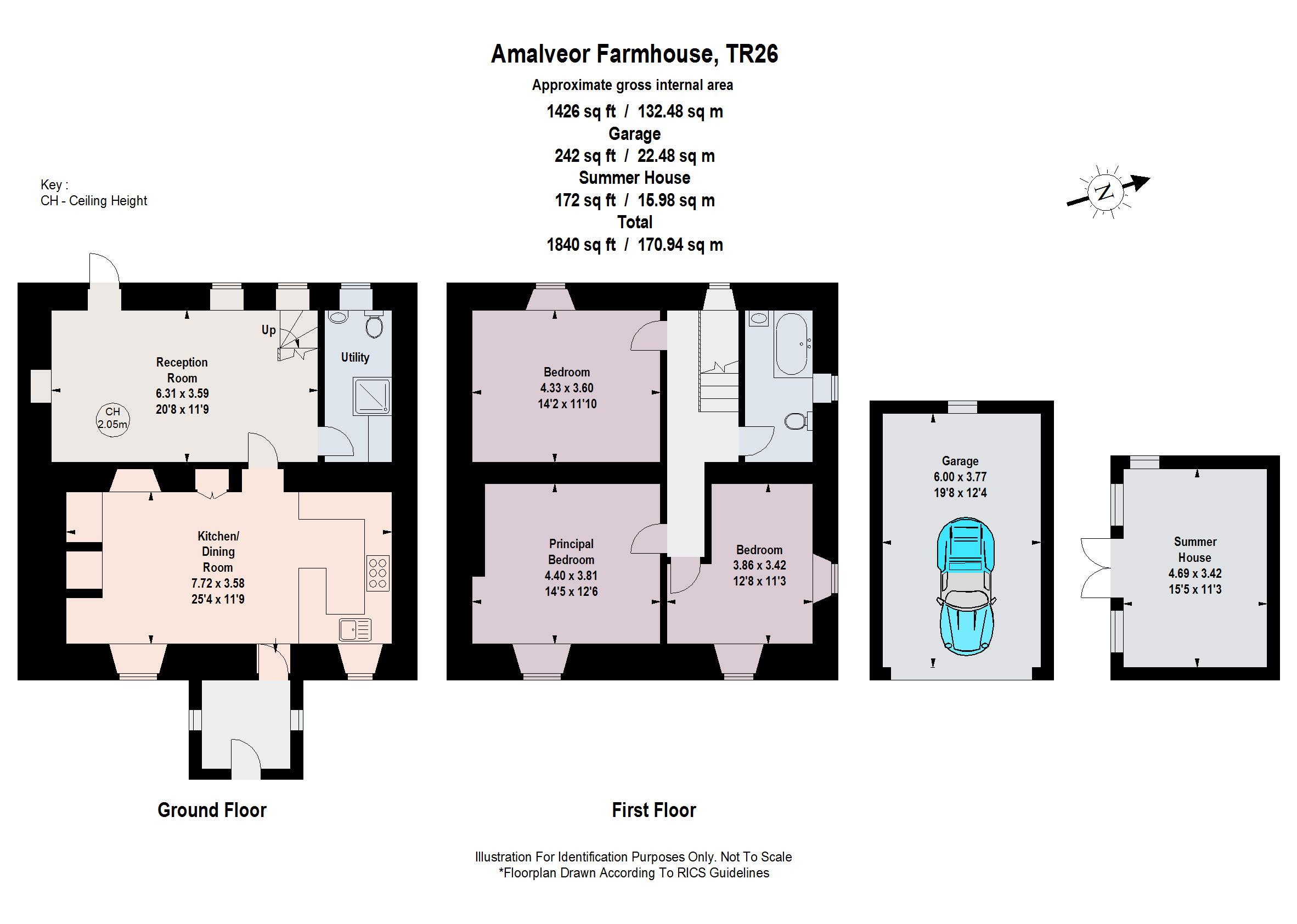 Amalveor Farmhouse,, Amalveor, Cornwall floorplan