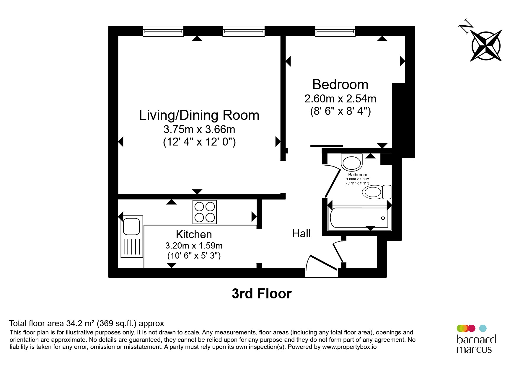 34a, Elsham Road, London floorplan