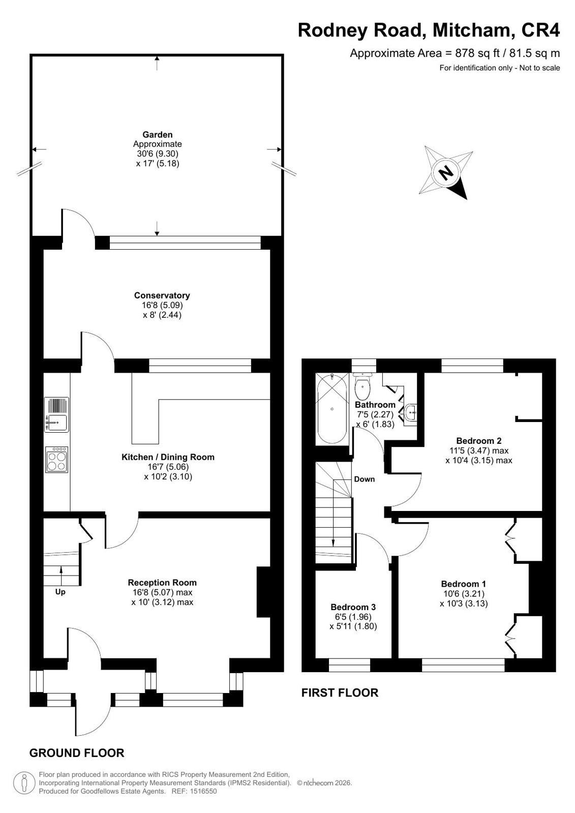 11, Rodney Road, Mitcham floorplan