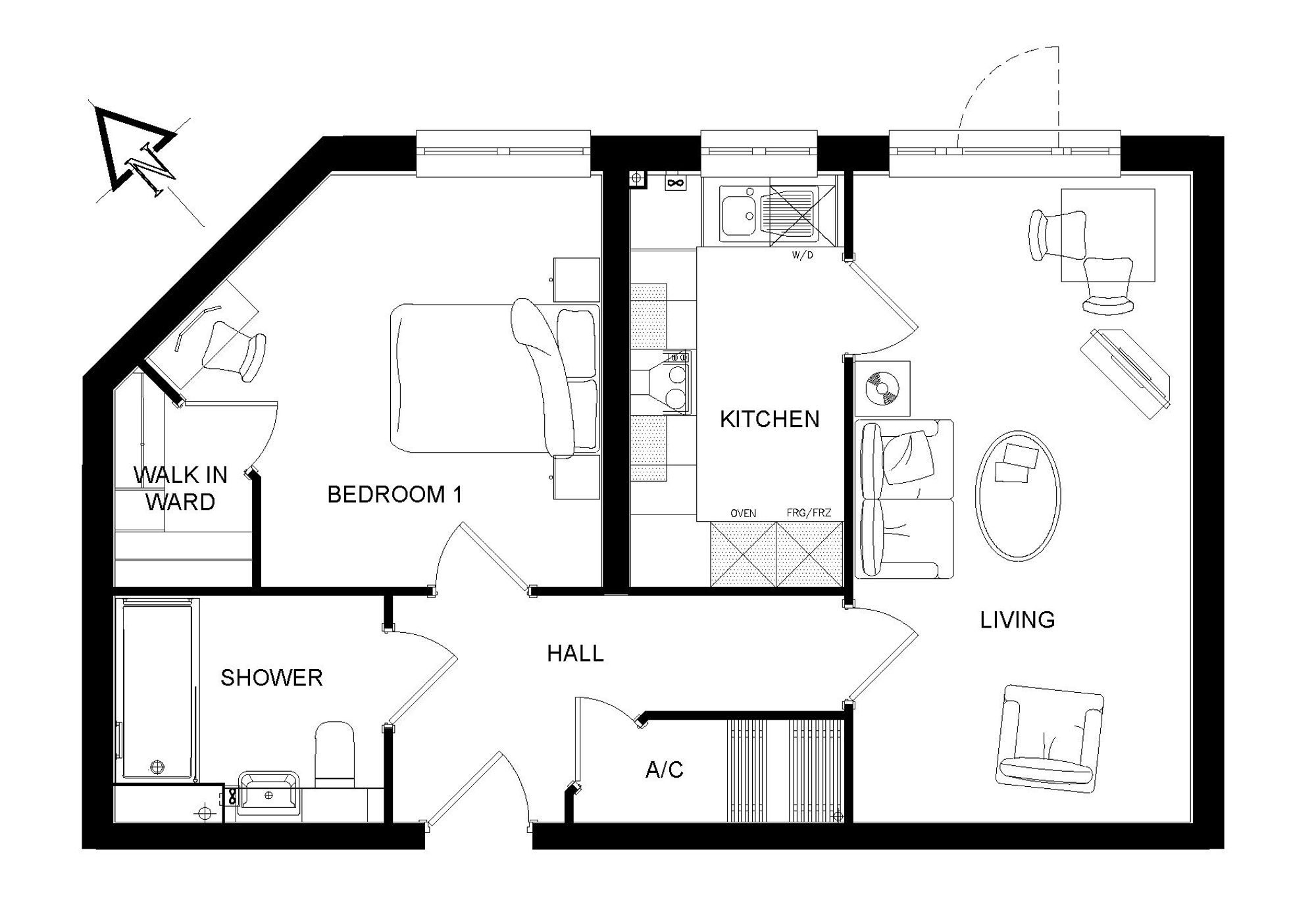 Flat 11, Caxton Lodge, Tenterden floorplan