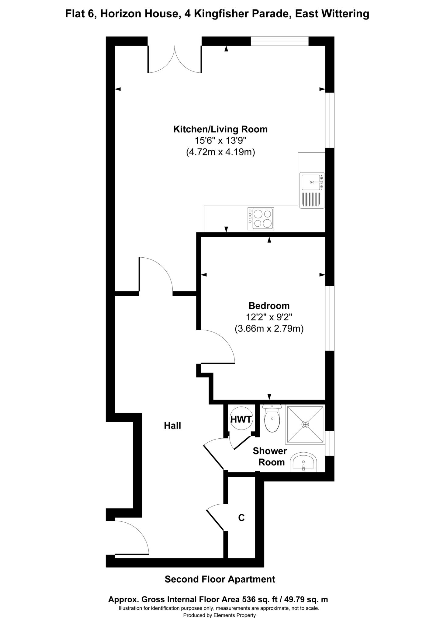 Flat 6, Horizon House, Kingfisher Parade, Chichester floorplan
