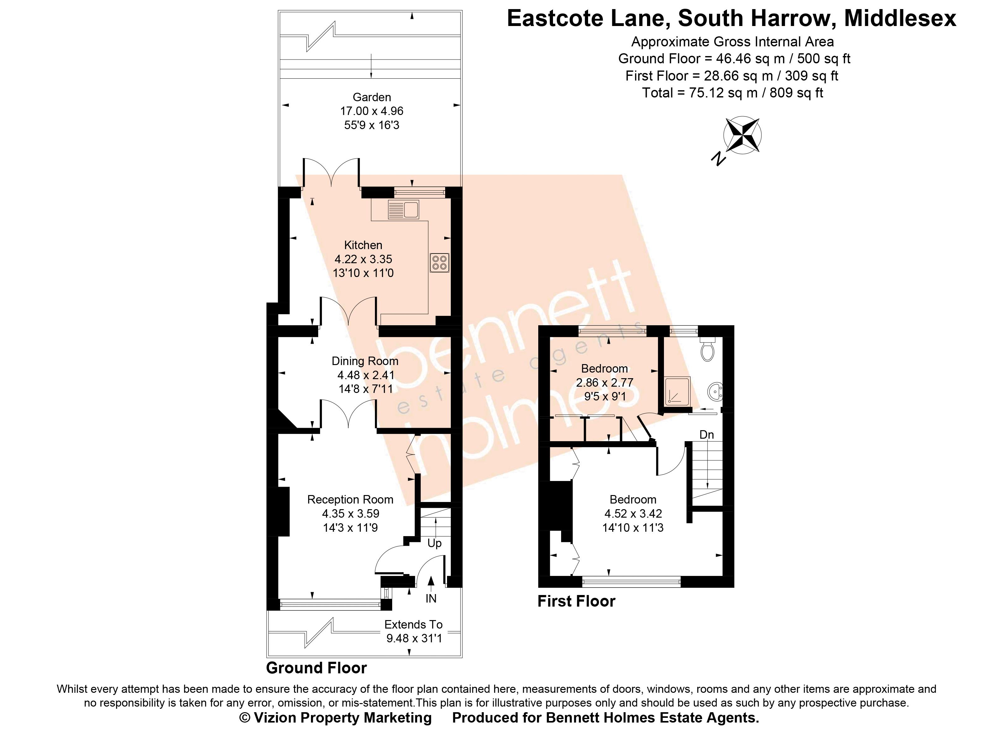 277, Eastcote Lane, Harrow floorplan