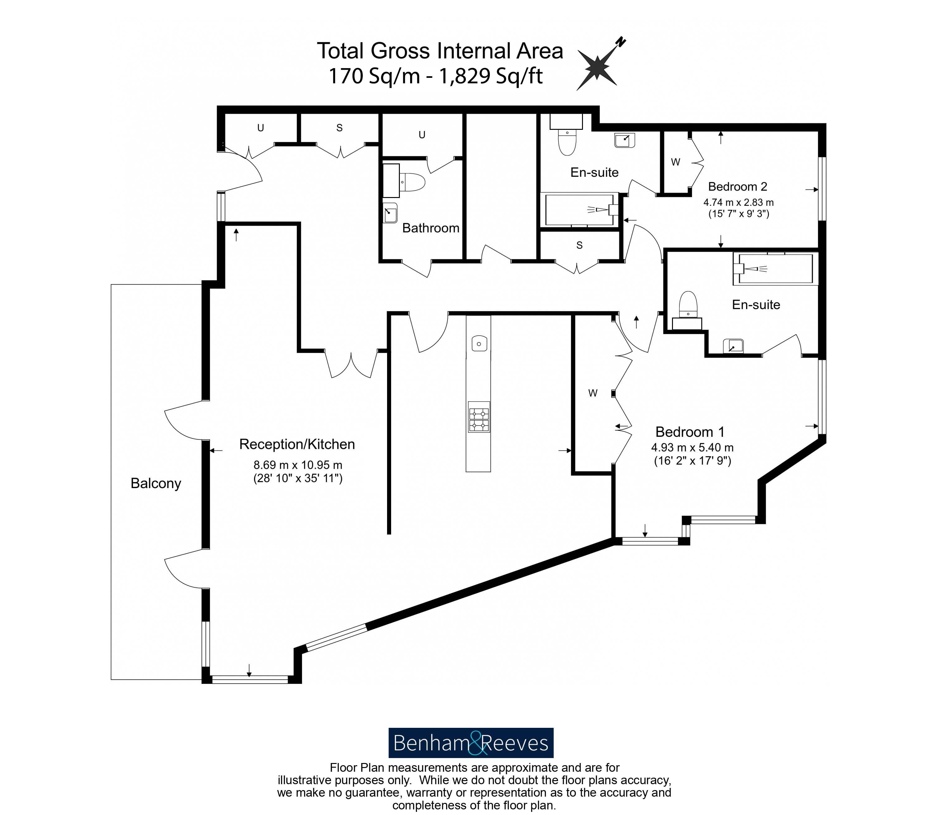 Flat 1, Chelsea Wharf, 15, Lots Road, London floorplan