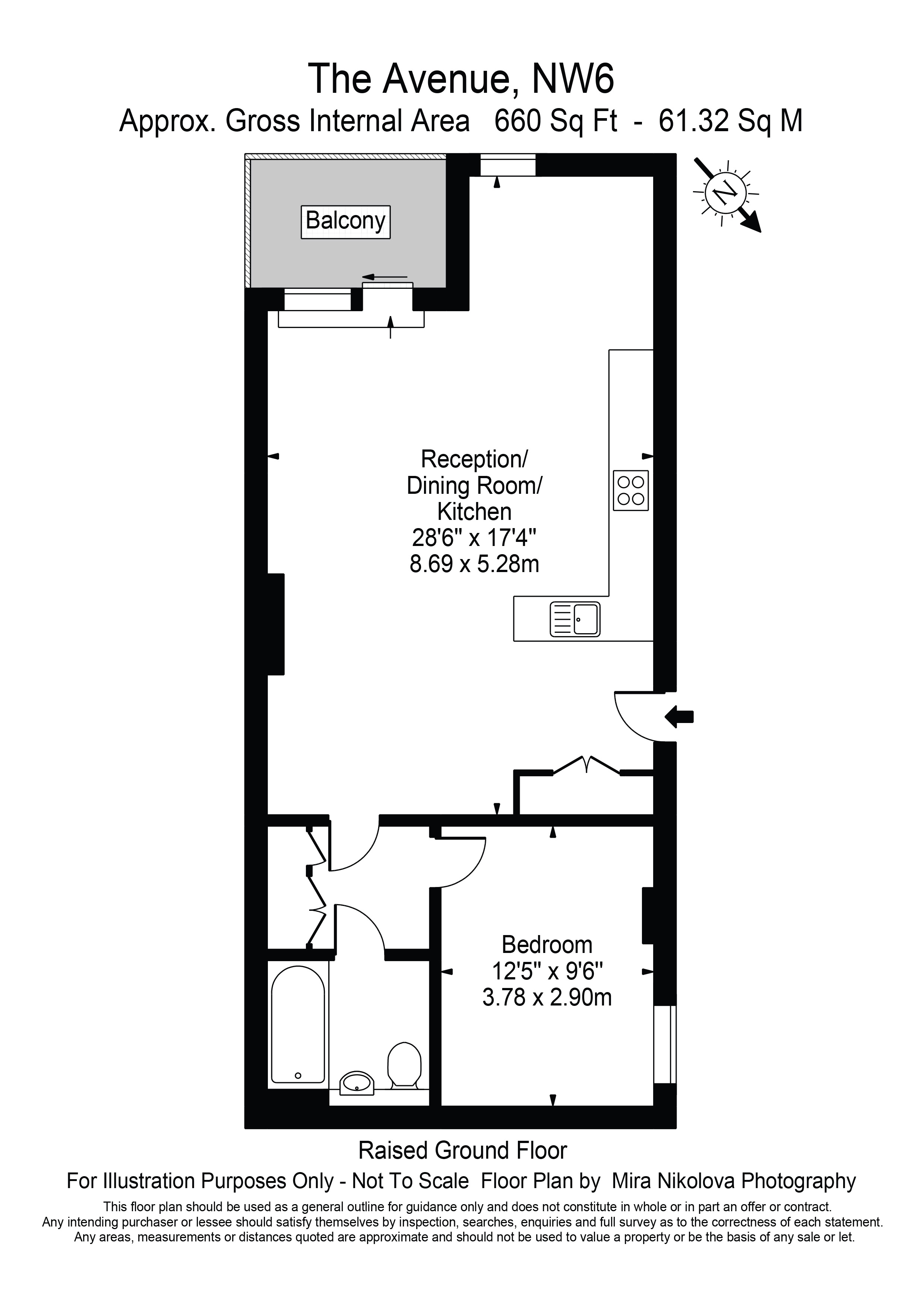 1 Bedrooms Flat to rent in The Avenue, London NW6