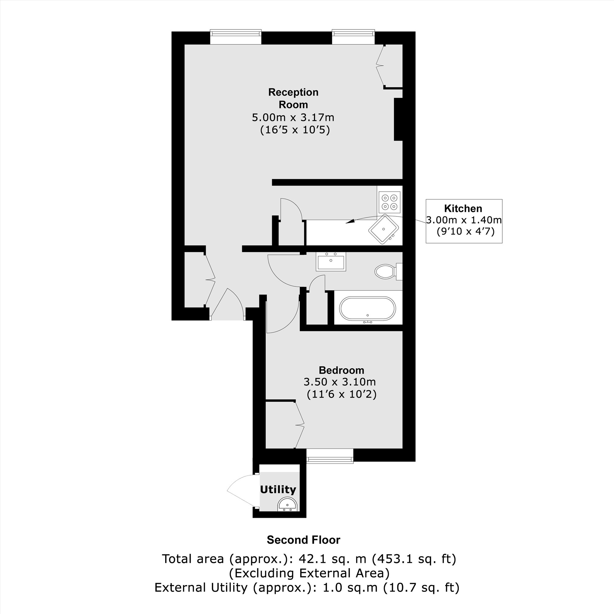 Flat 4, 27, Gloucester Street, London floorplan