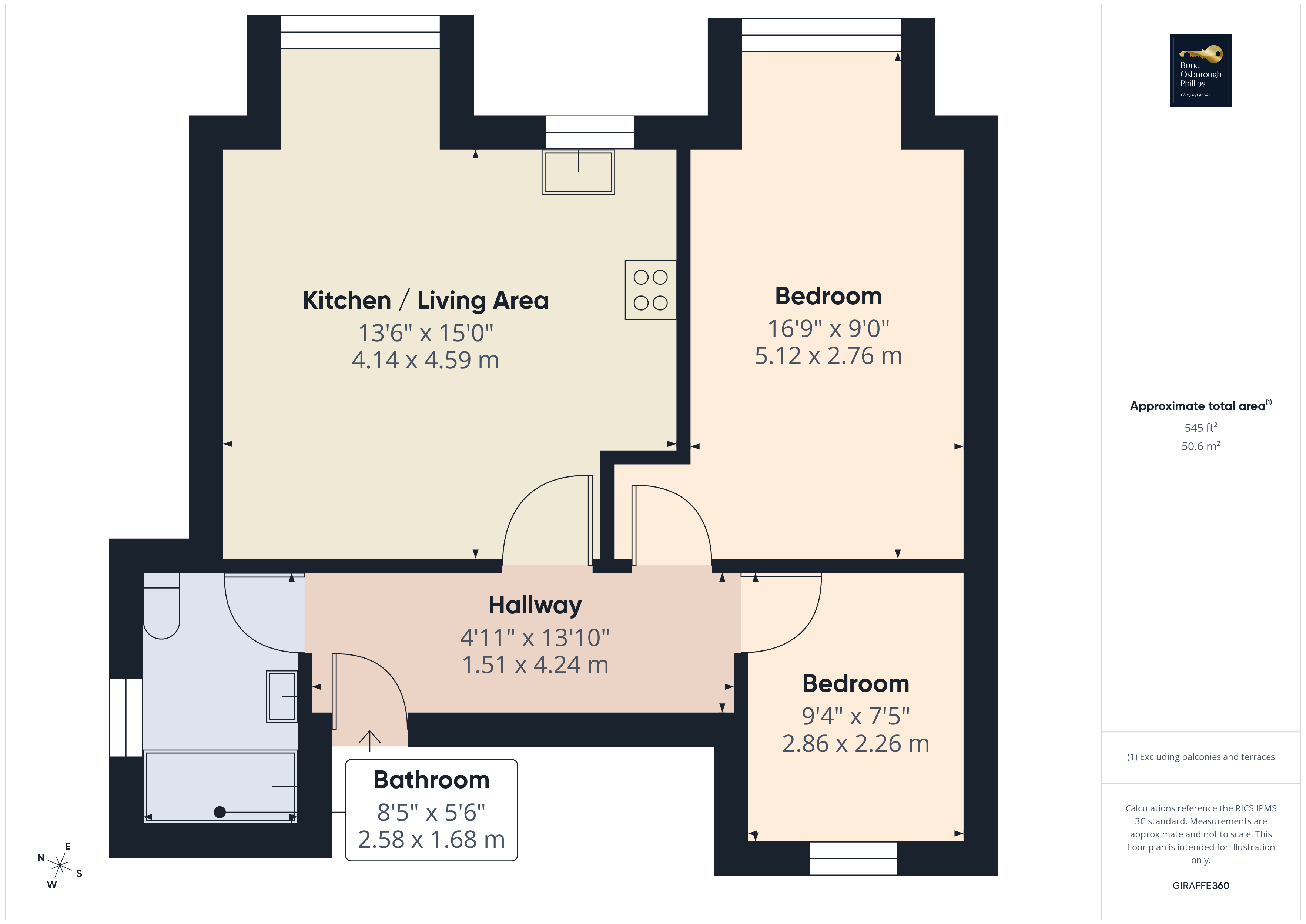 3 Brooklyn Apartments,, Fernleigh Road, Cornwall floorplan