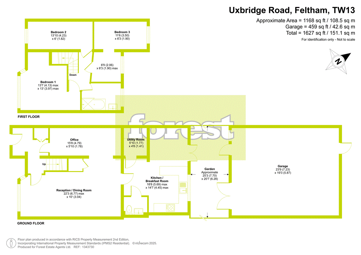 Uxbridge Road, Feltham, Middlesex, TW13 floorplan