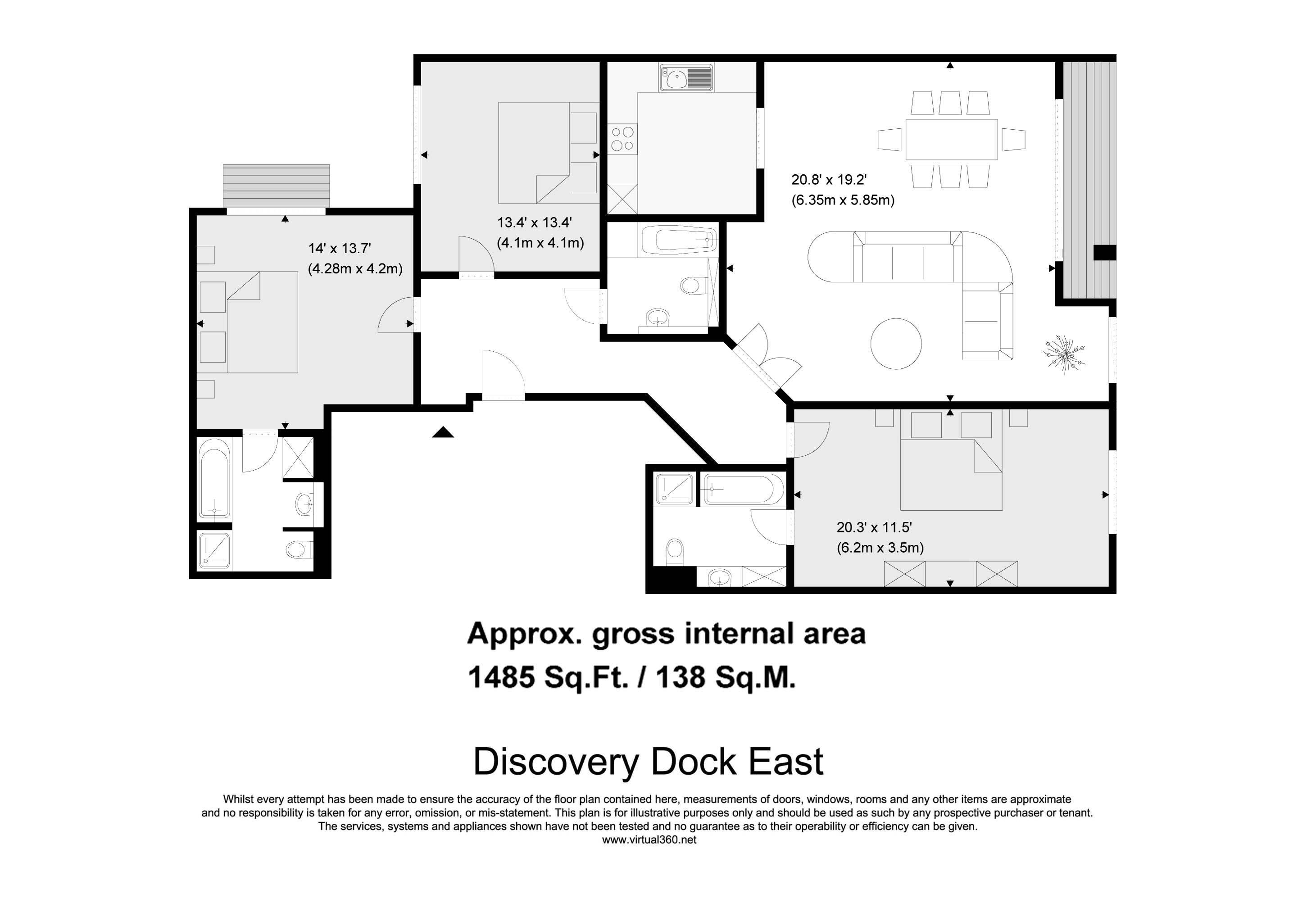 3 Bedrooms Flat to rent in Discovery Dock East, Canary Wharf E14