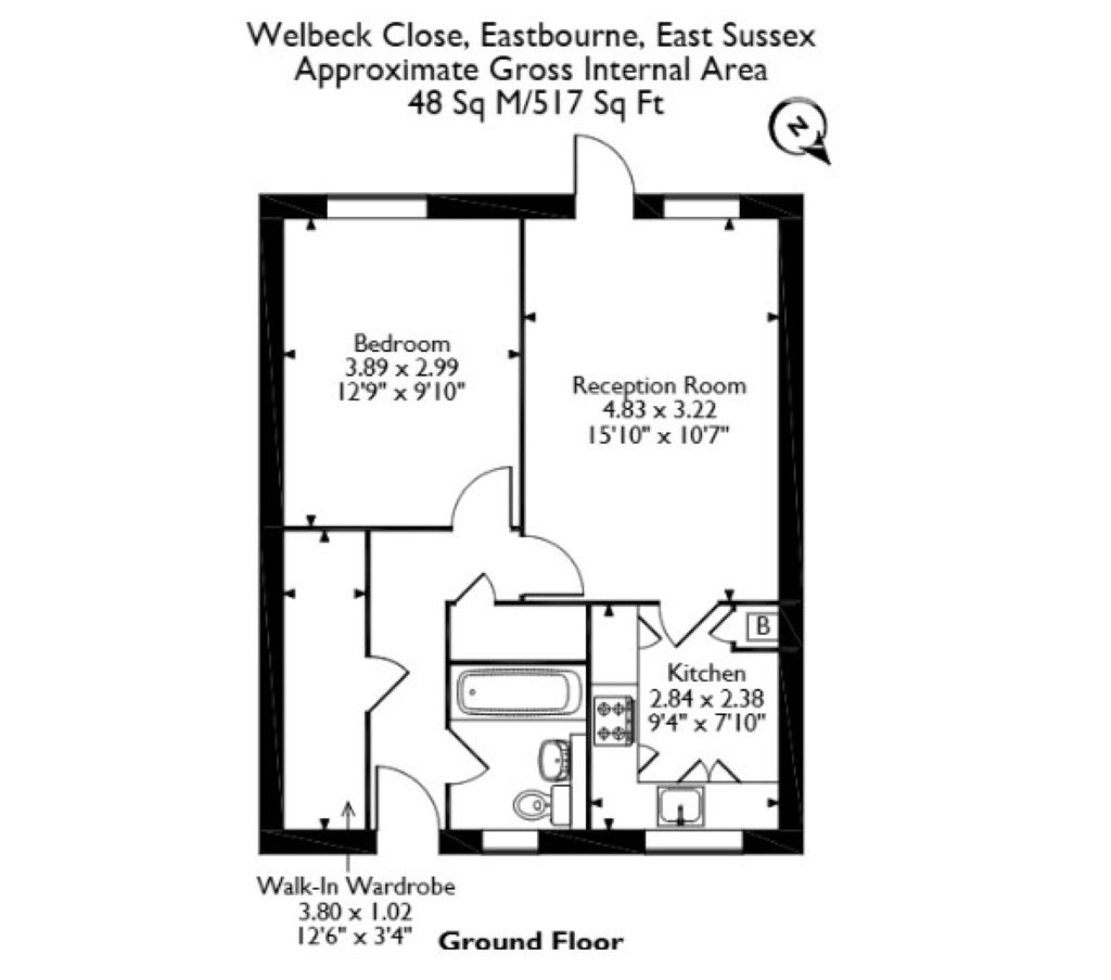 21, Welbeck Close, Eastbourne floorplan