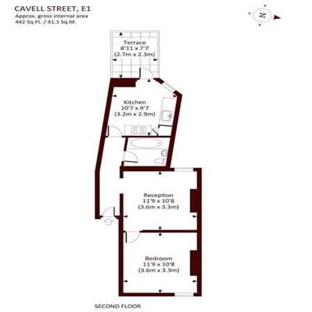 Greenwich court, Cavell Street, London floorplan