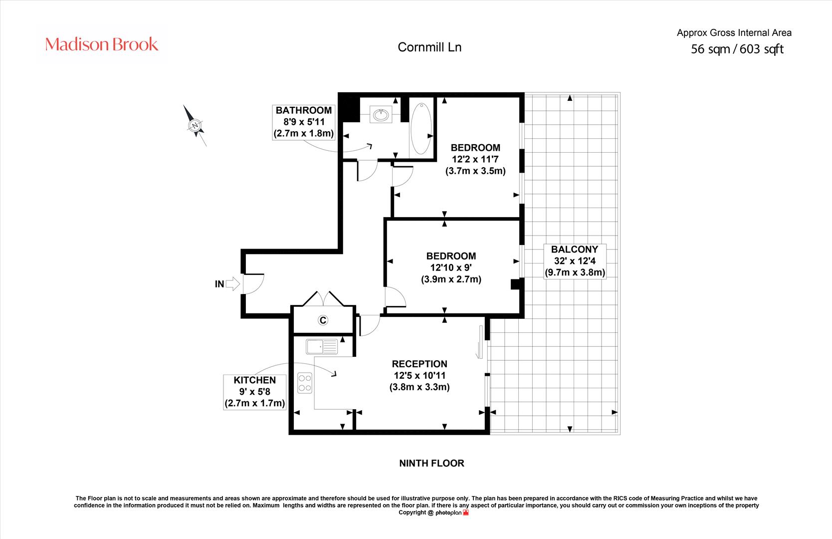 Flat 197, Sienna Alto, Lewisham floorplan