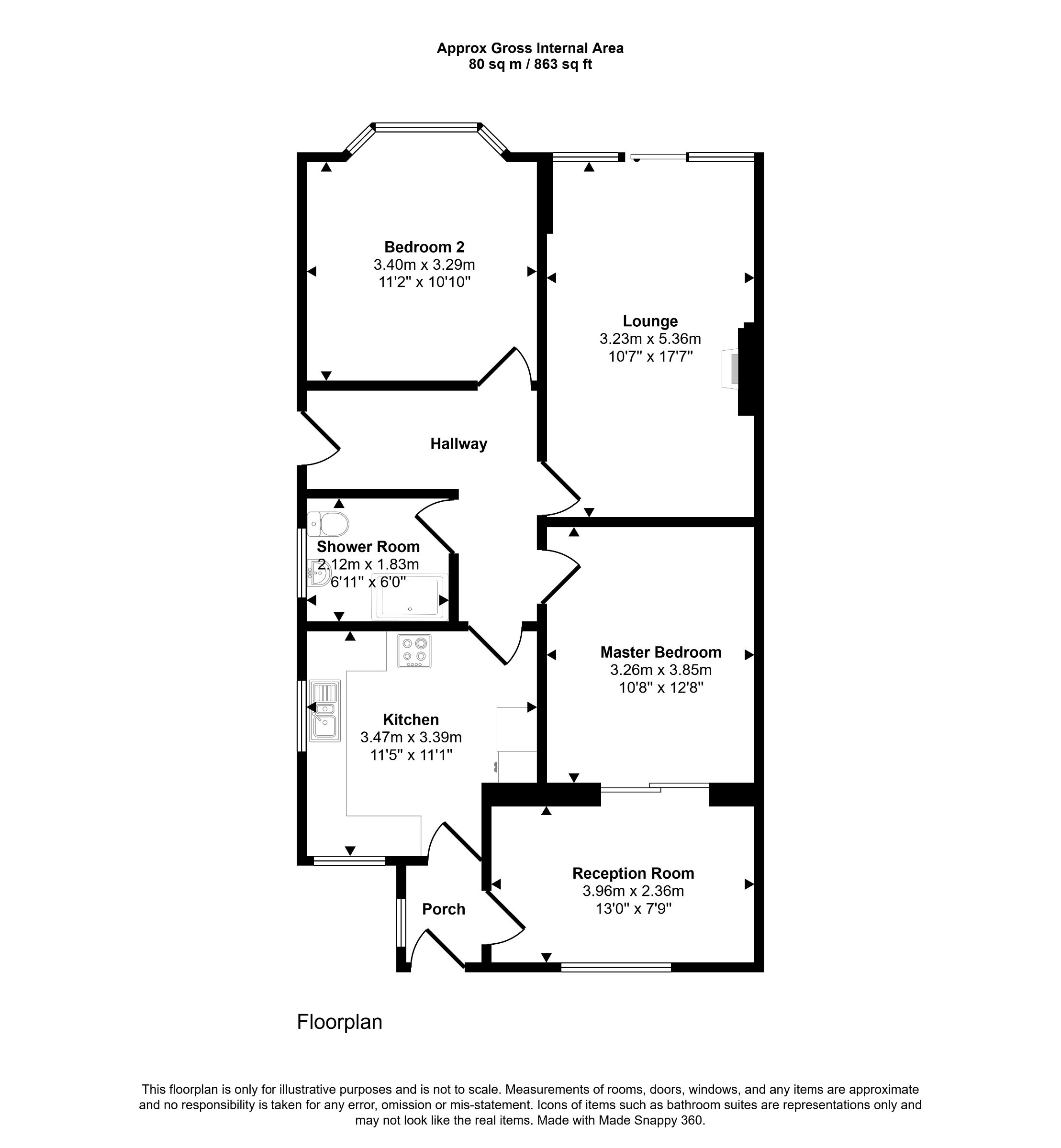 8 The Crescent, Weston-Super-Mare floorplan