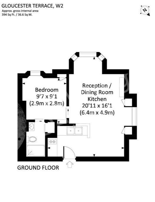 2, 132, Gloucester Terrace, London floorplan