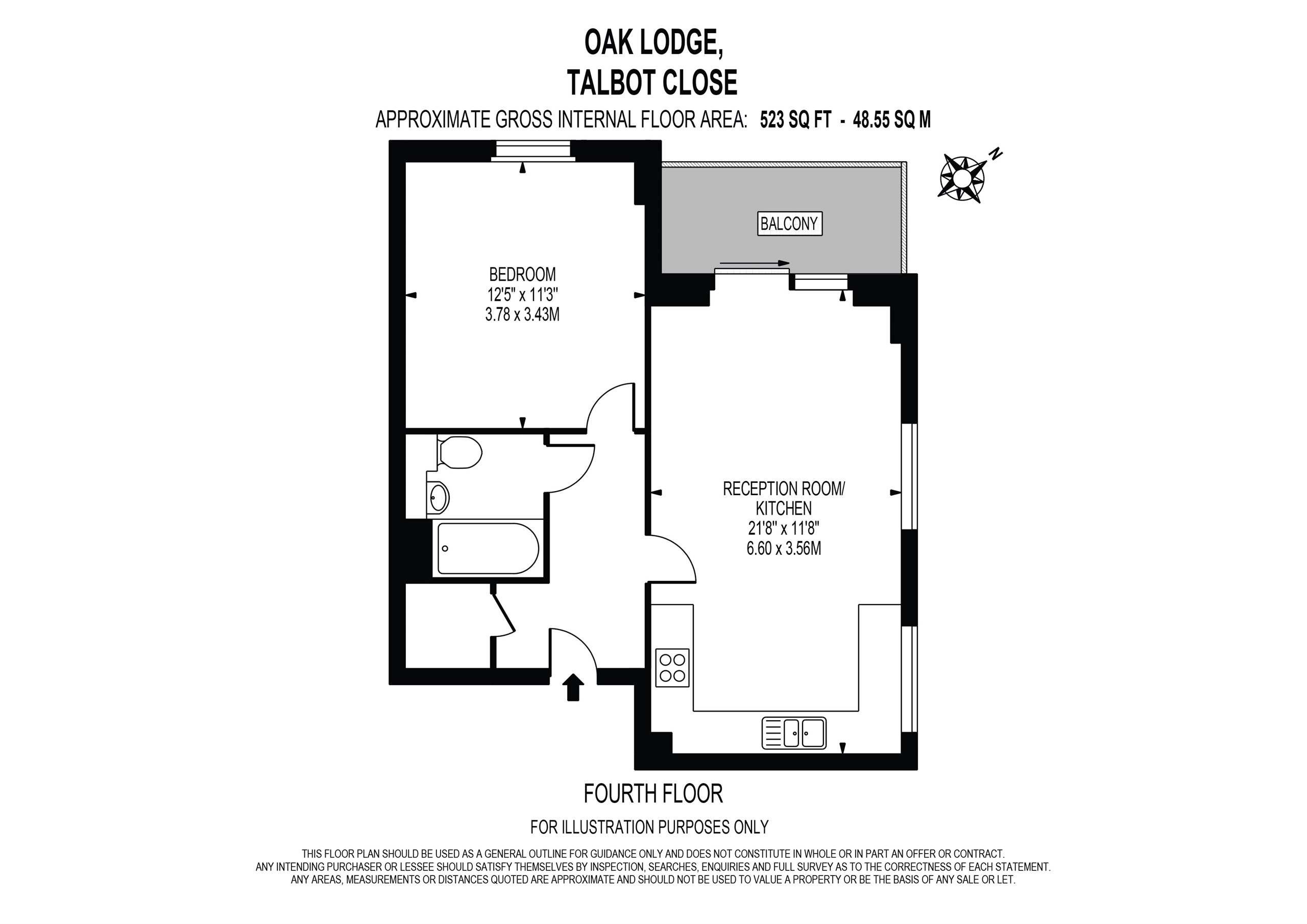 Flat 28, Oak Lodge, Talbot Close, Mitcham floorplan