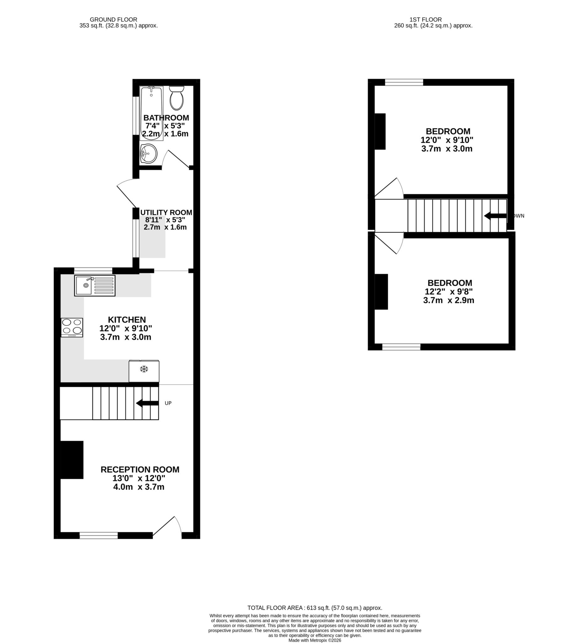 2 Stanway Cottages, Wokingham Road, Reading floorplan