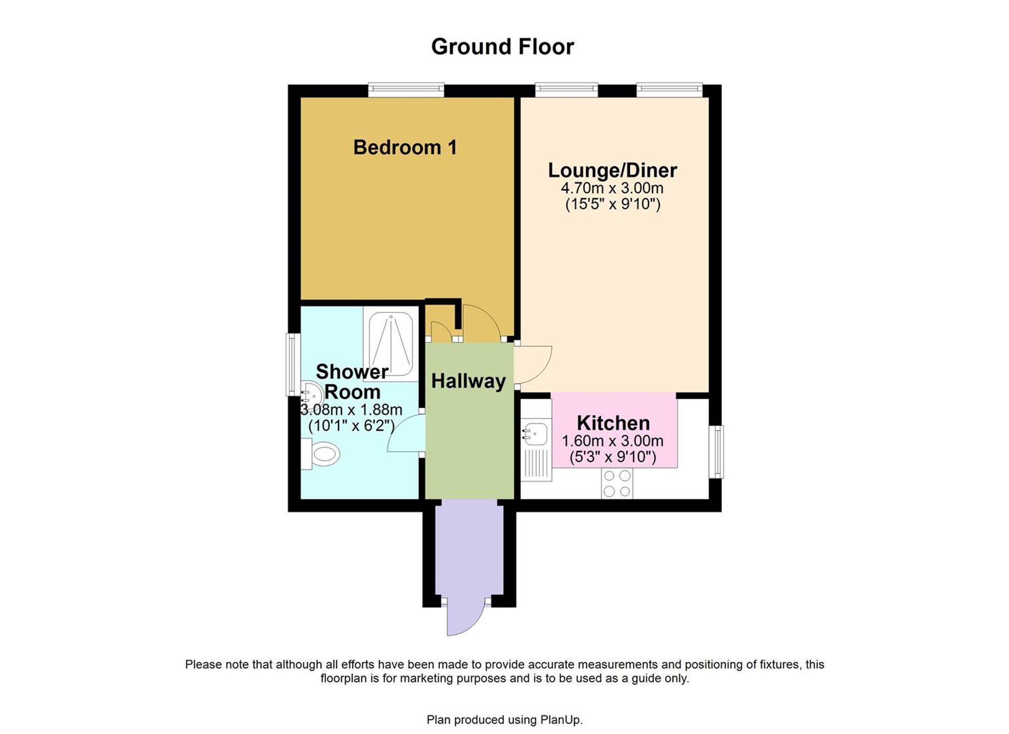 Flat 4, 98 Grove Road, Hitchin floorplan