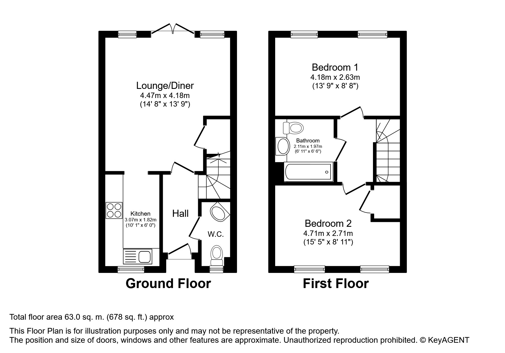 2 Bedrooms Terraced house for sale in Montgomery Close, Gravesend DA12