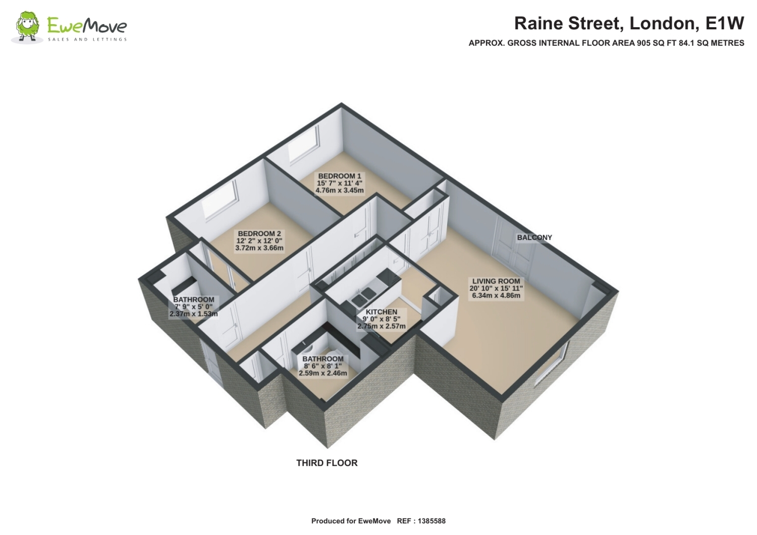 Compass House, 11 Raine Street, London floorplan