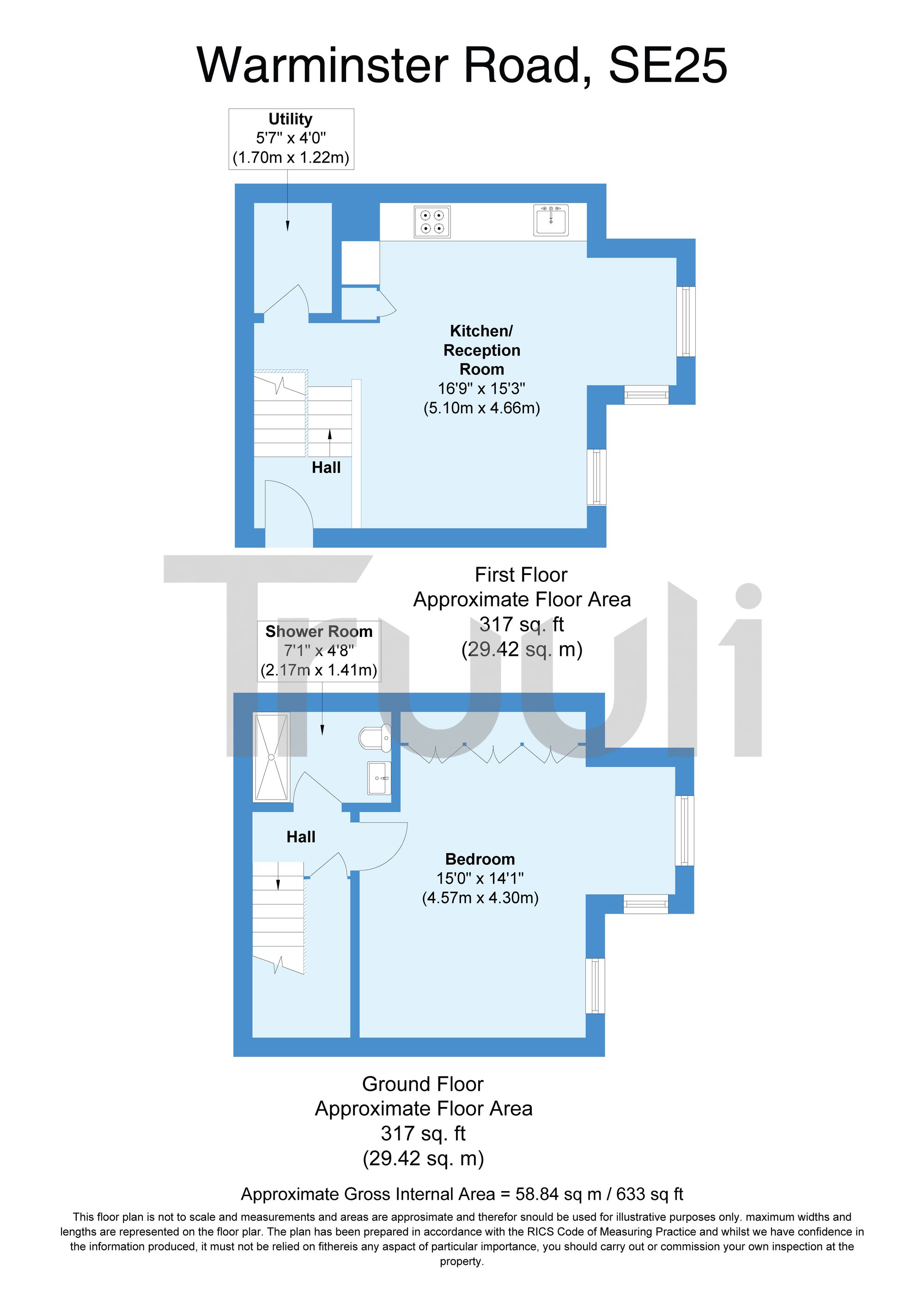 Flat K, 53a Warminster Road, London, London floorplan