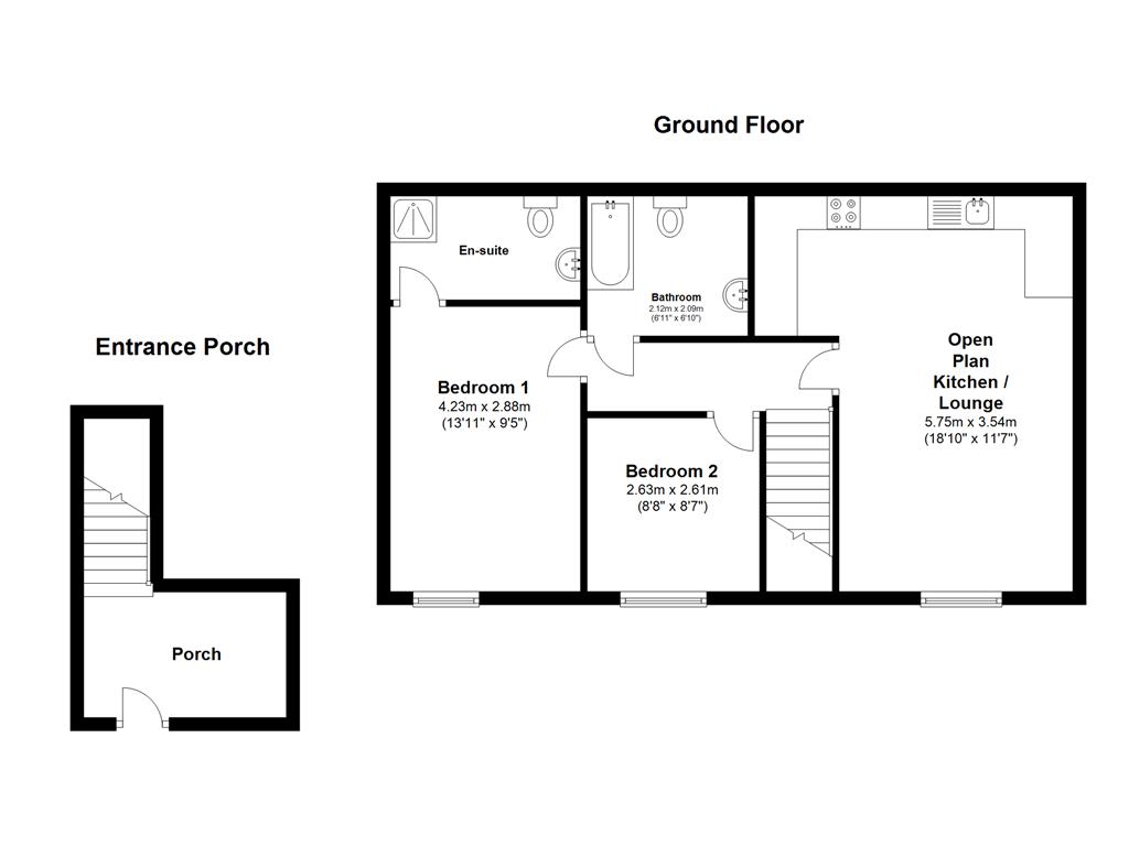 2 Bedrooms Flat to rent in Clayhill Gardens, Hoo, Rochester ME3