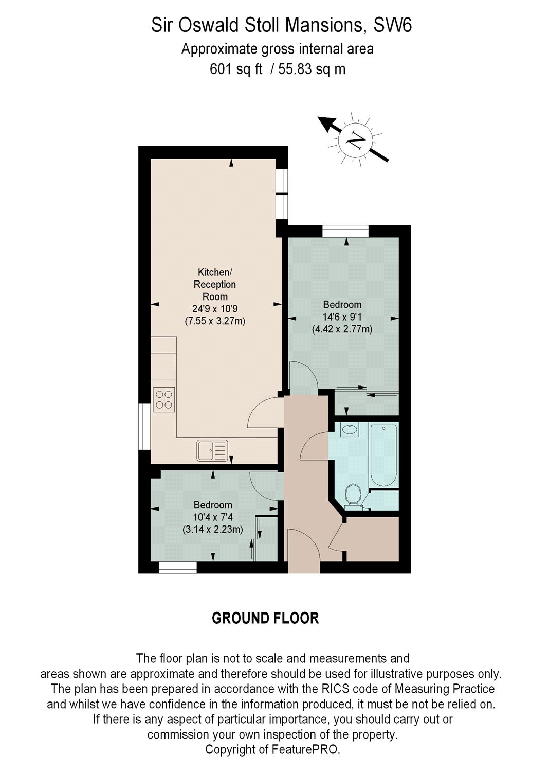 2 Bedrooms Flat for sale in Sir Oswald Stoll Mansions, 446 Fulham Road, London SW6